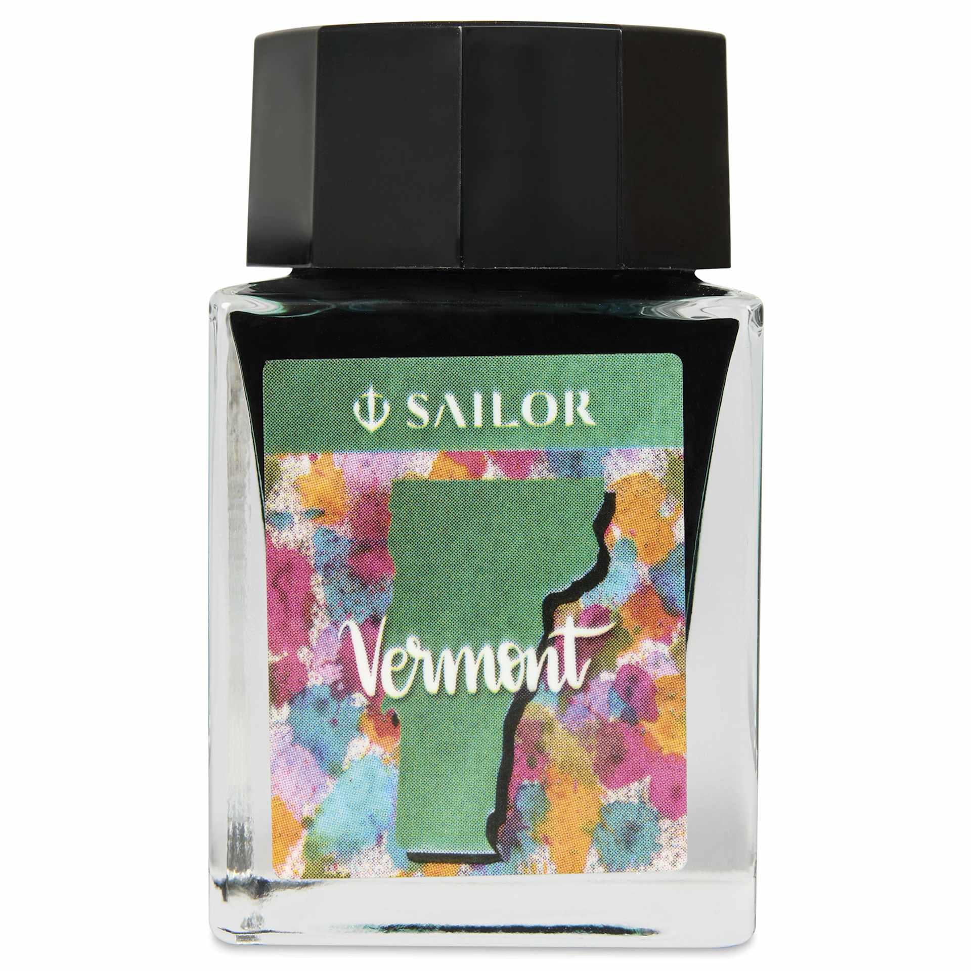 Sailor USA State Ink - Vermont, Emerald Green, 20 ml, front of bottle