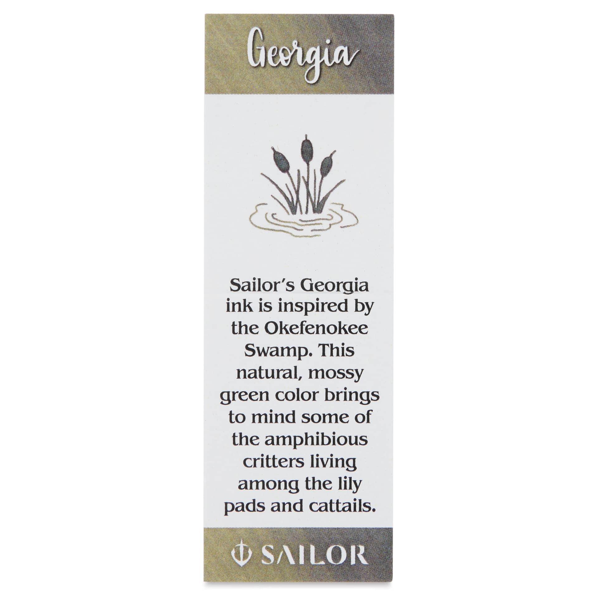 Sailor USA State Ink - Georgia, Olive, 20 ml, color description