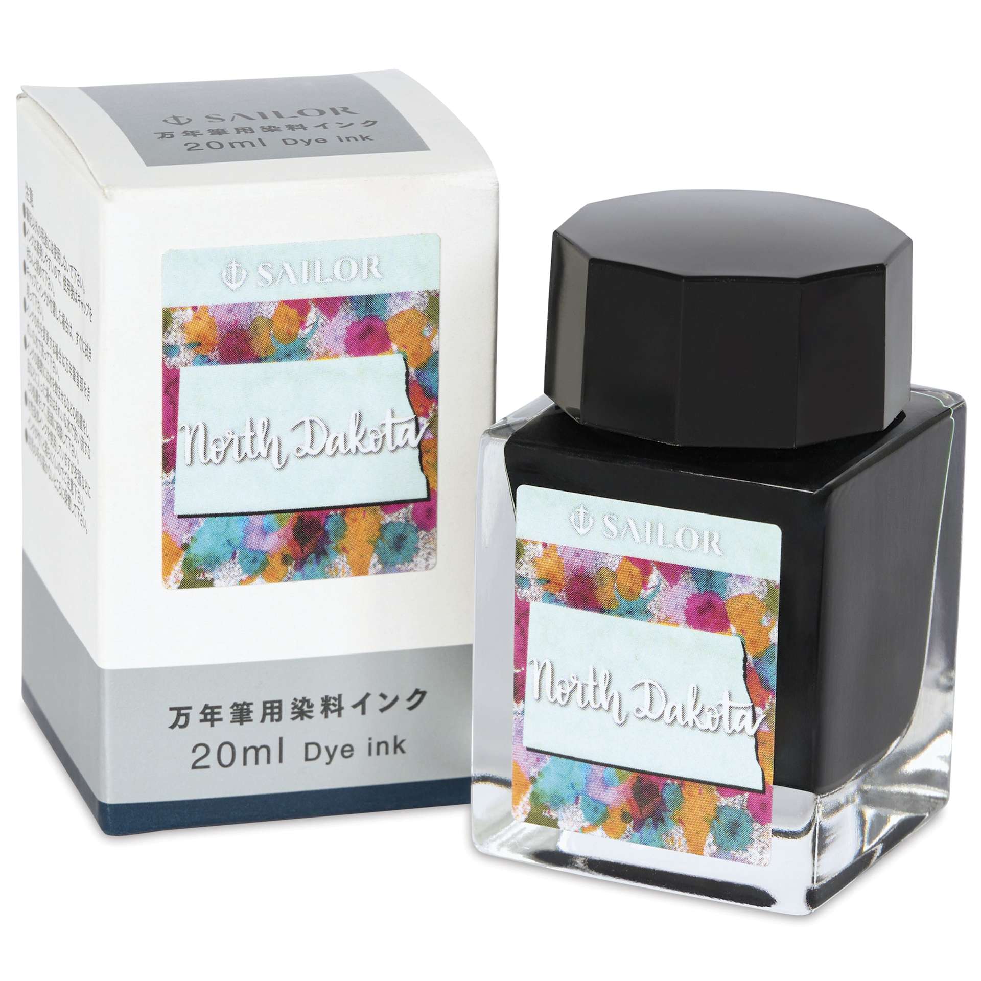 Sailor USA State Ink - North Dakota, Mint Green, 20 ml, with packaging
