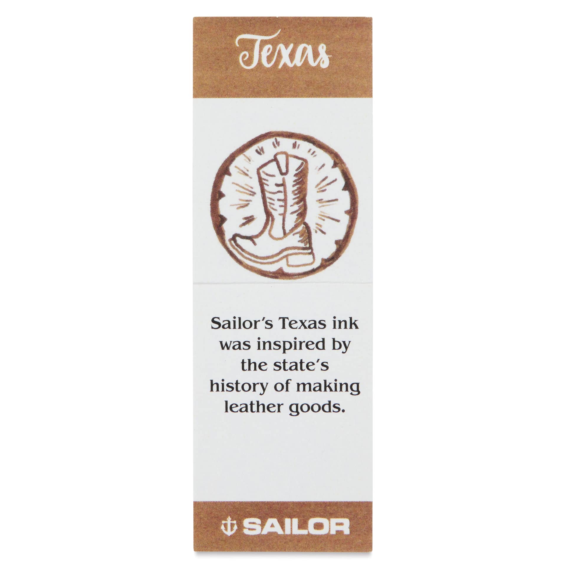 Sailor USA State Ink - Texas, Brown, 20 ml, color description