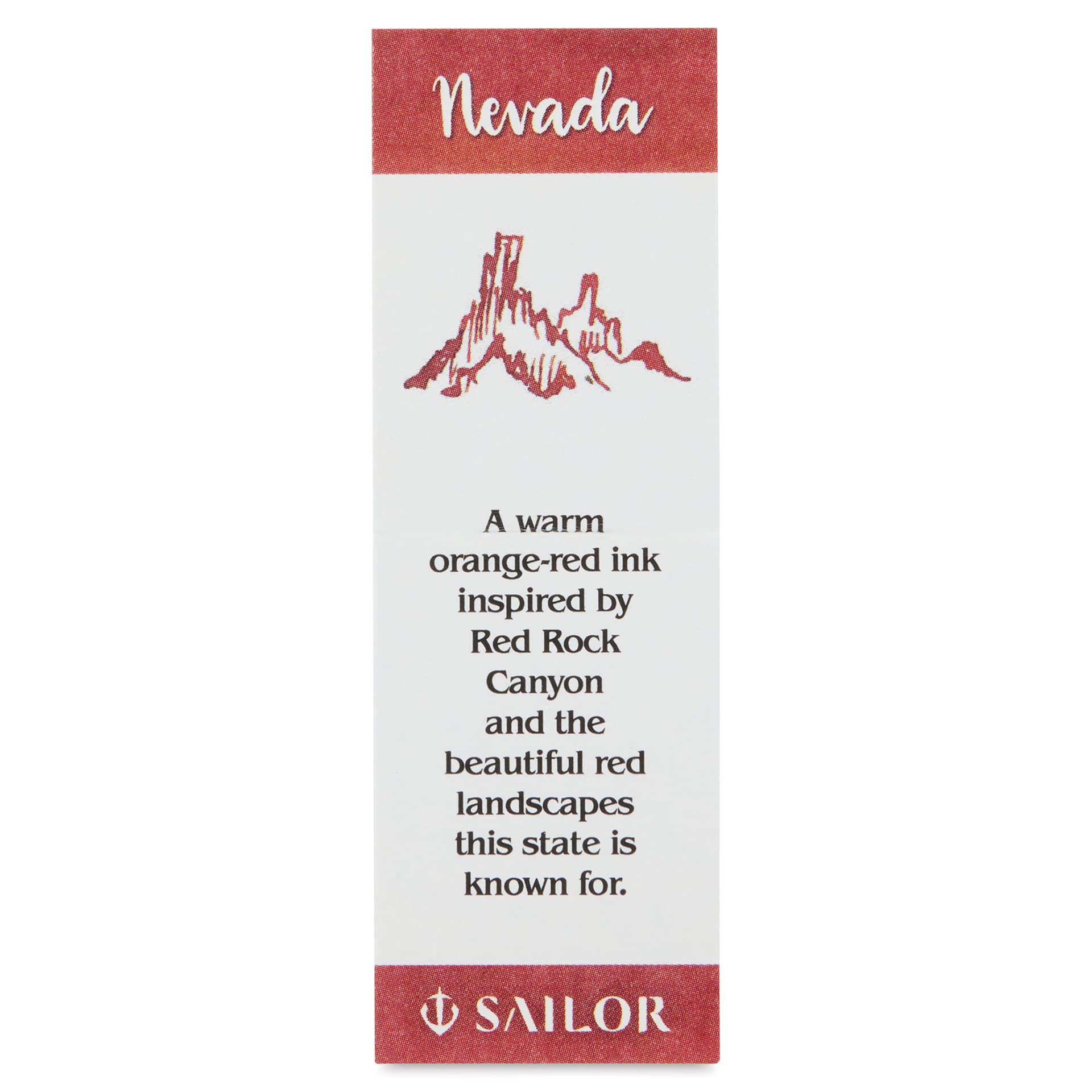 Sailor USA State Ink - Nevada, Reddish Brown, 20 ml, color description
