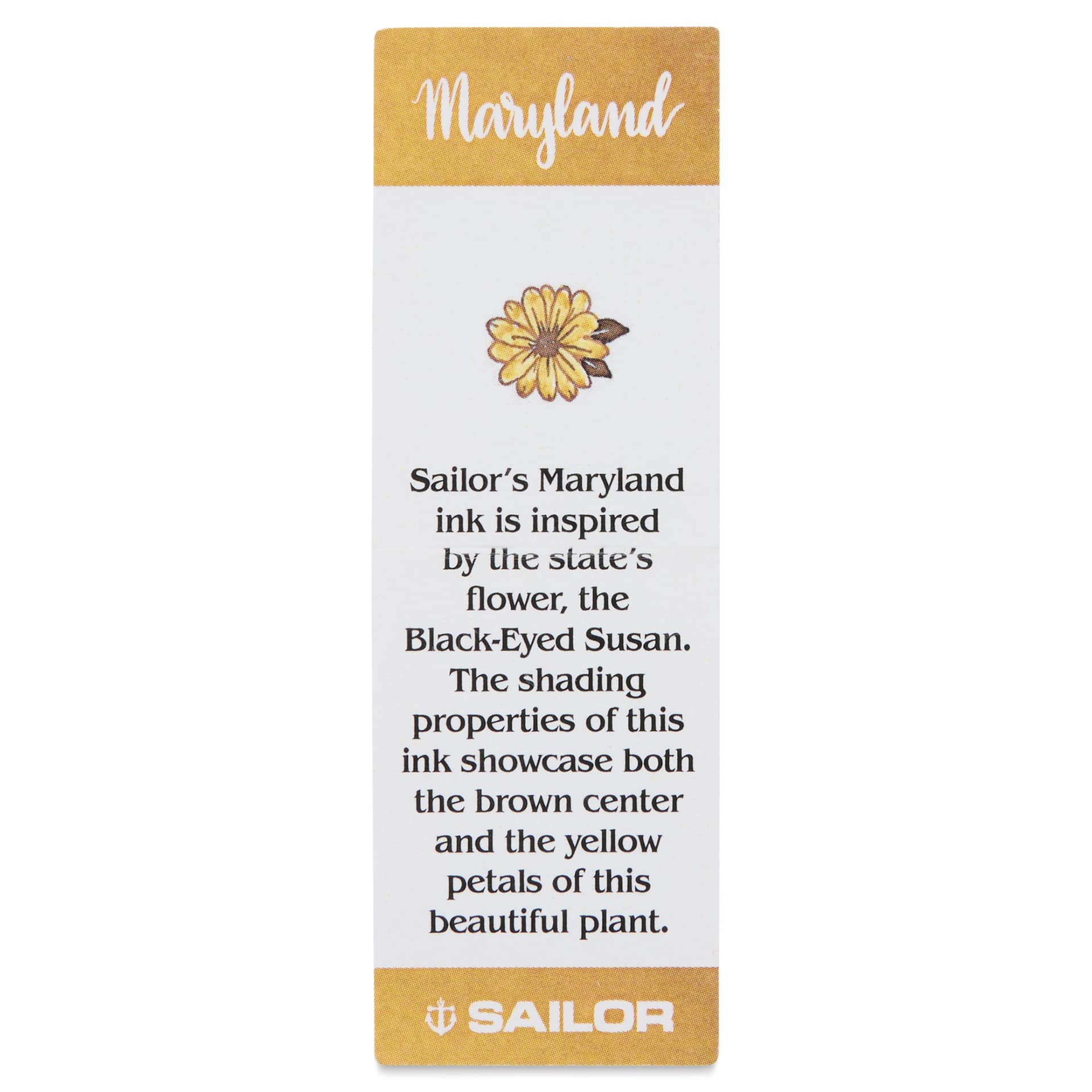 Sailor USA State Ink - Maryland, Yellow Brown, color description
