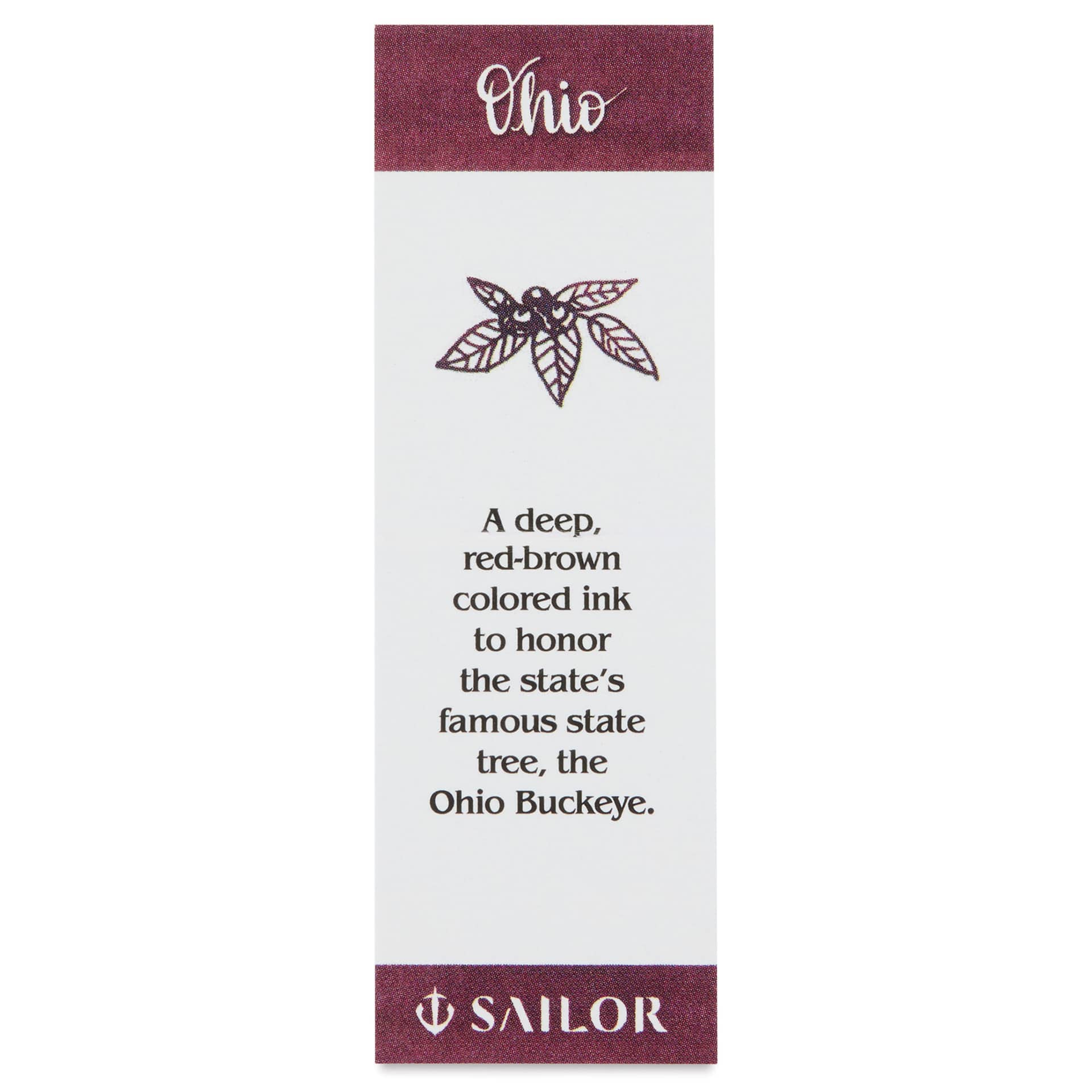 Sailor USA State Ink - Ohio, Mahogany, 20 ml, color description