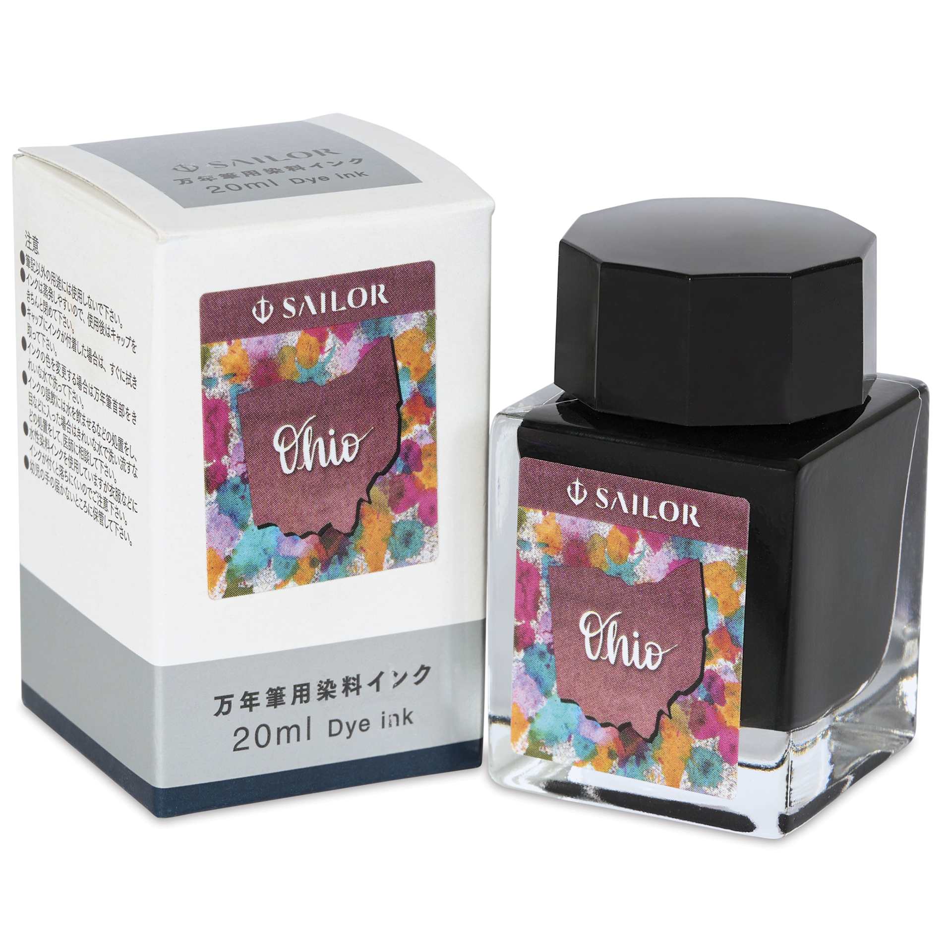 Sailor USA State Ink - Ohio, Mahogany, 20 ml, with packaging