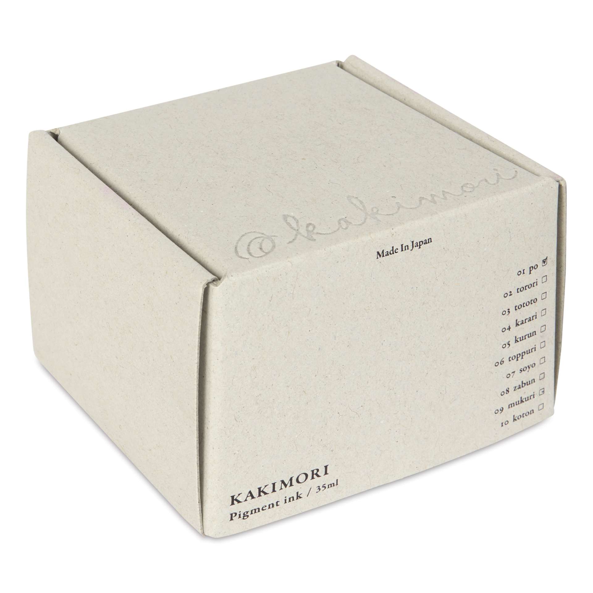 Kakimori Pigment Ink - 01 Po, packaging