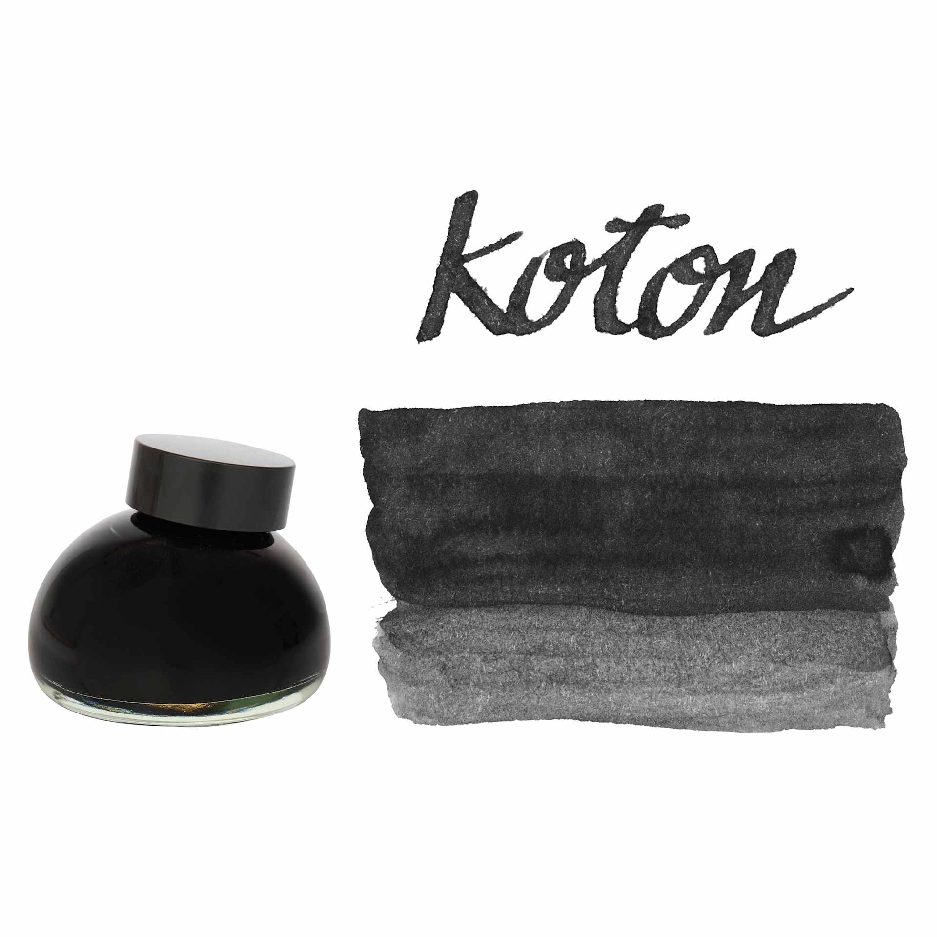 Kakimori Pigment Ink - 10 Koton, swatch and bottle