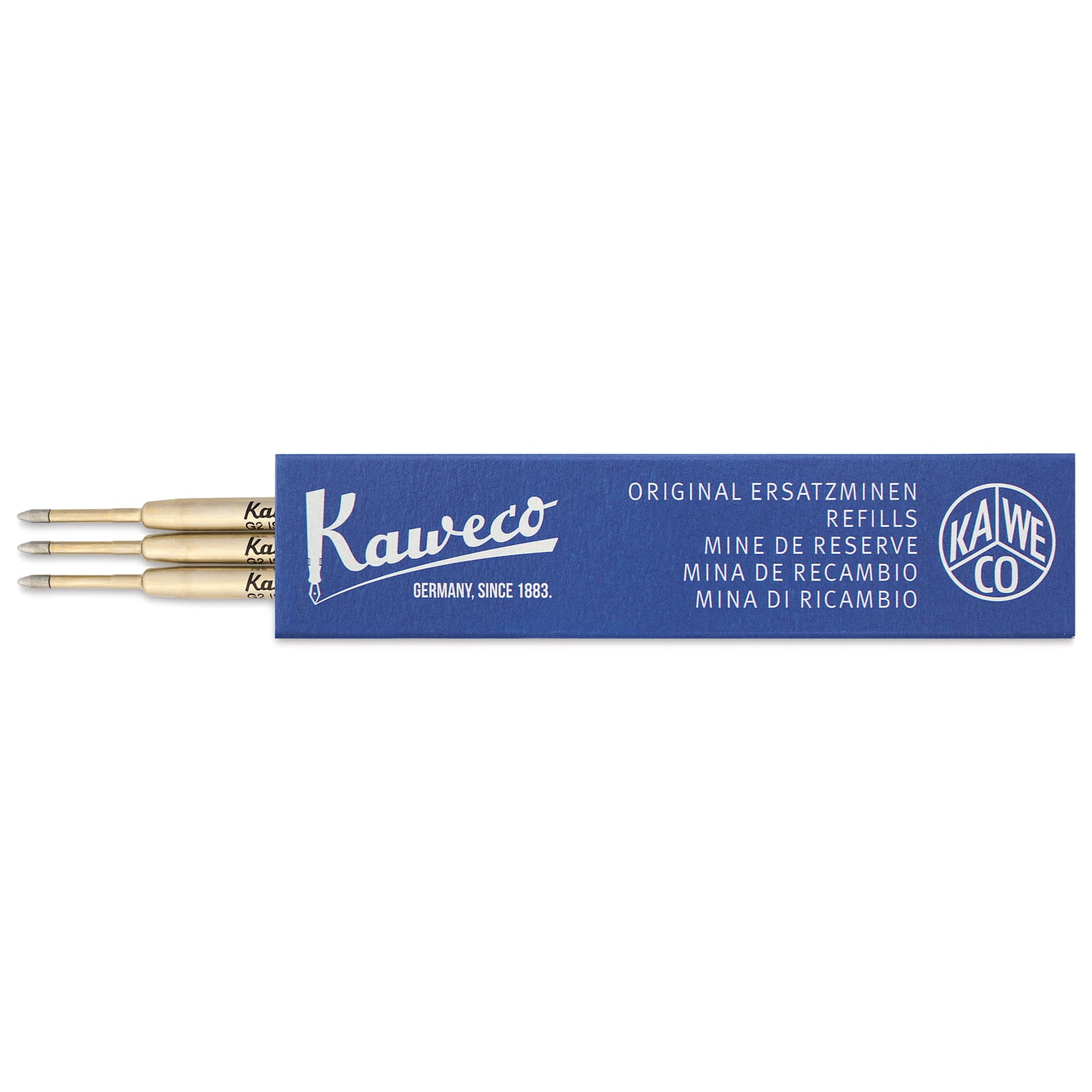 Kaweco G2 Ballpoint Refills - Blue, 1.0 mm, Pkg of 3, in packaging