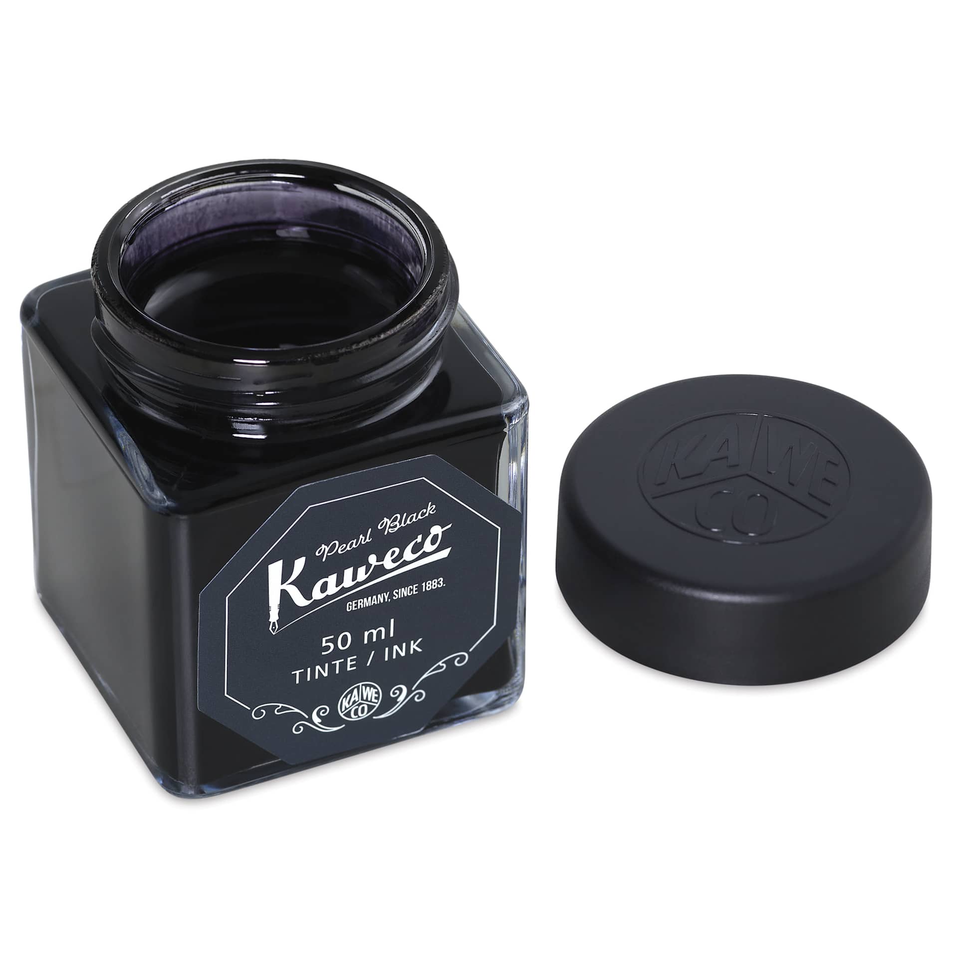 Kaweco Fountain Pen Ink - Pearl Black, 50 ml, Bottle, cap off