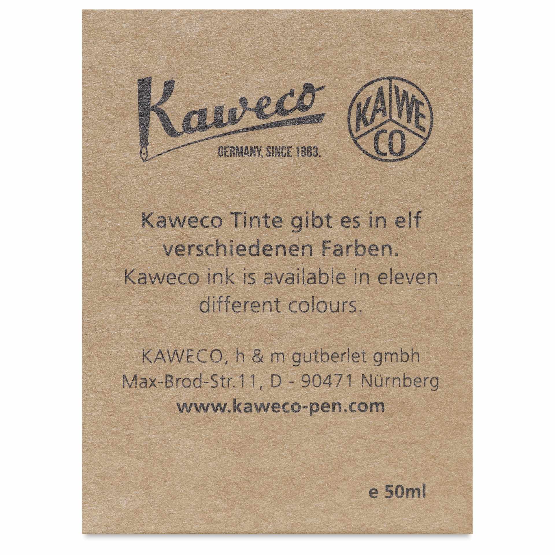 Kaweco Fountain Pen Ink - Pearl Black, 50 ml, Bottle, back of the packaging