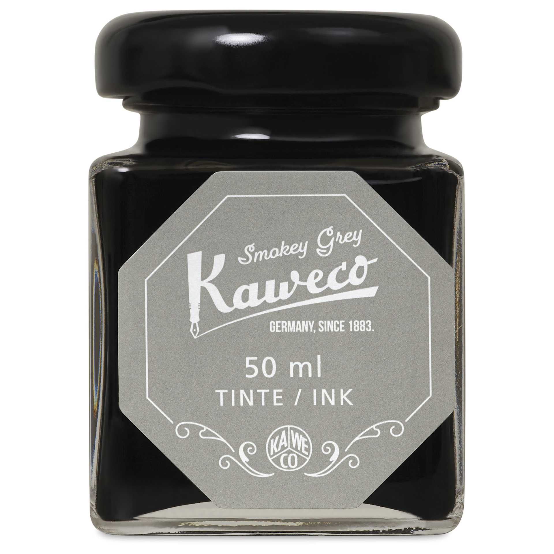 Kaweco Fountain Pen Ink - Smokey Grey, 50 ml, front of the bottle