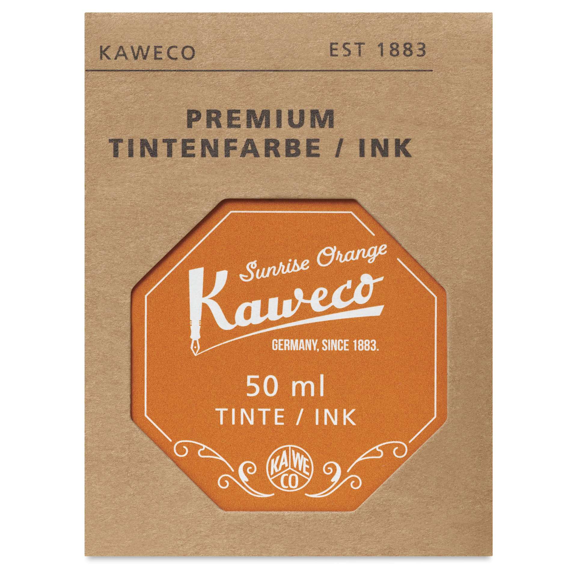Kaweco Fountain Pen Ink - Sun Orange, 50 ml, front of the packaging