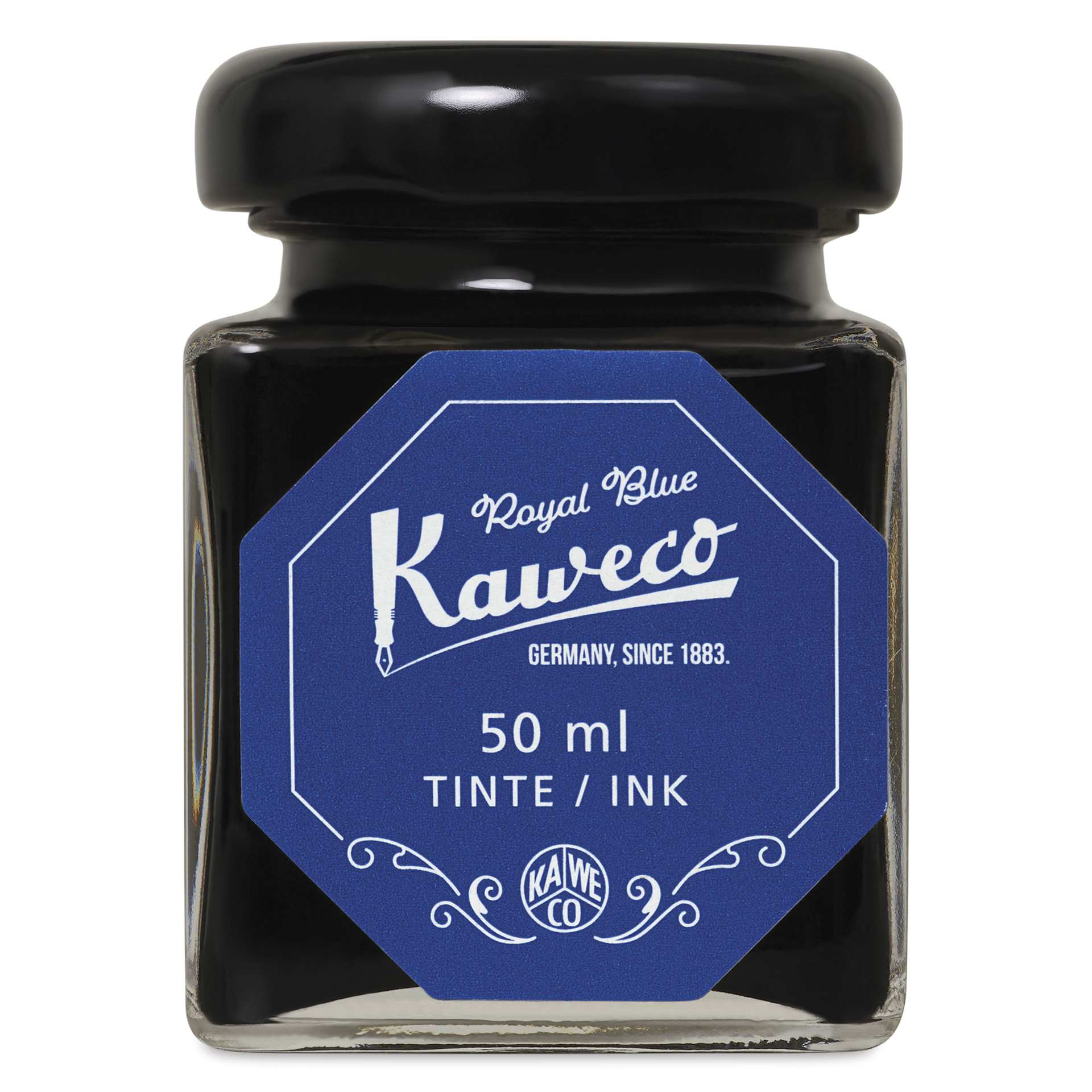 Kaweco Fountain Pen Ink - Royal Blue, 50 ml, front of the bottle