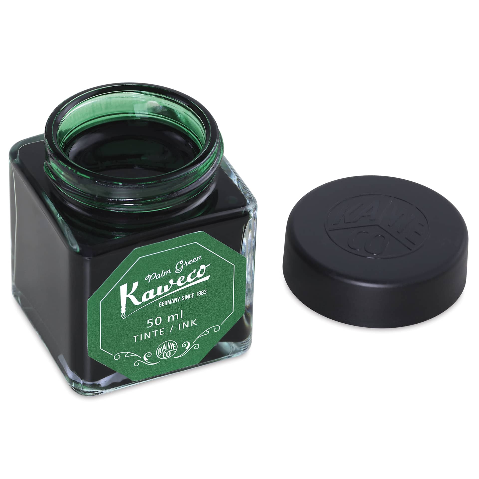 Kaweco Fountain Pen Ink - Palm Green, 50 ml, Bottle, cap off