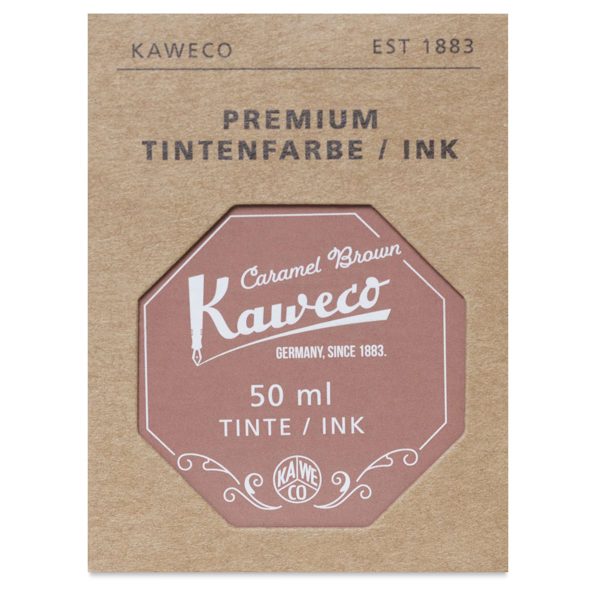 Kaweco Fountain Pen Ink - Caramel Brown, 50 ml, Bottle, front of the packaging