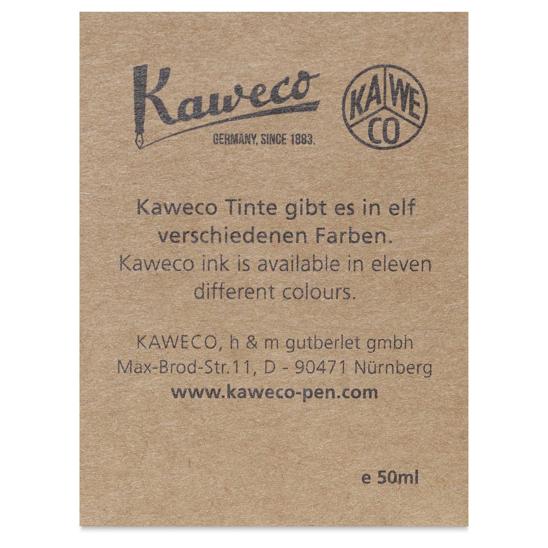 Kaweco Fountain Pen Ink - Caramel Brown, 50 ml, Bottle, back of the packaging