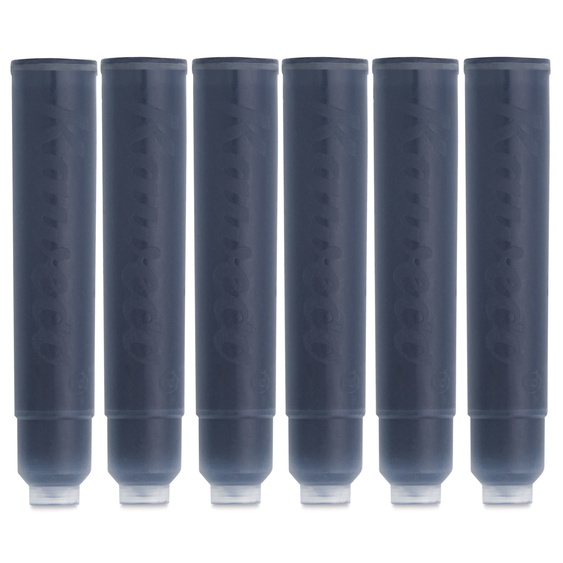 Kaweco Fountain Pen Ink Cartridges - Smokey Grey, cartridges laid out