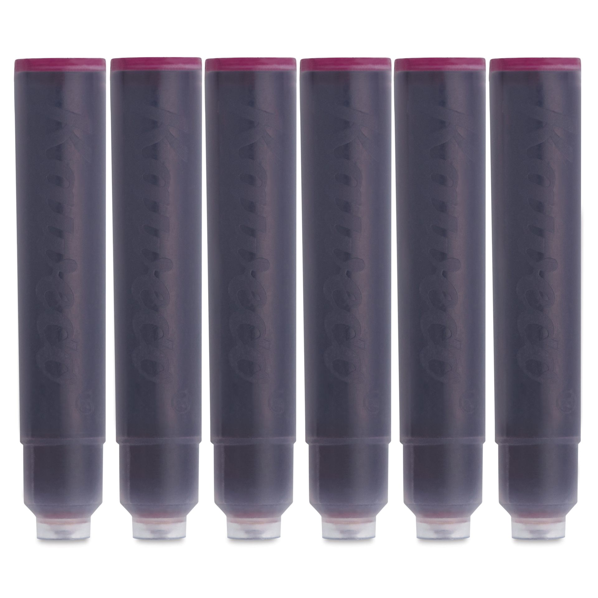 Kaweco Fountain Pen Ink Cartridges - Ruby Red, cartridges laid out