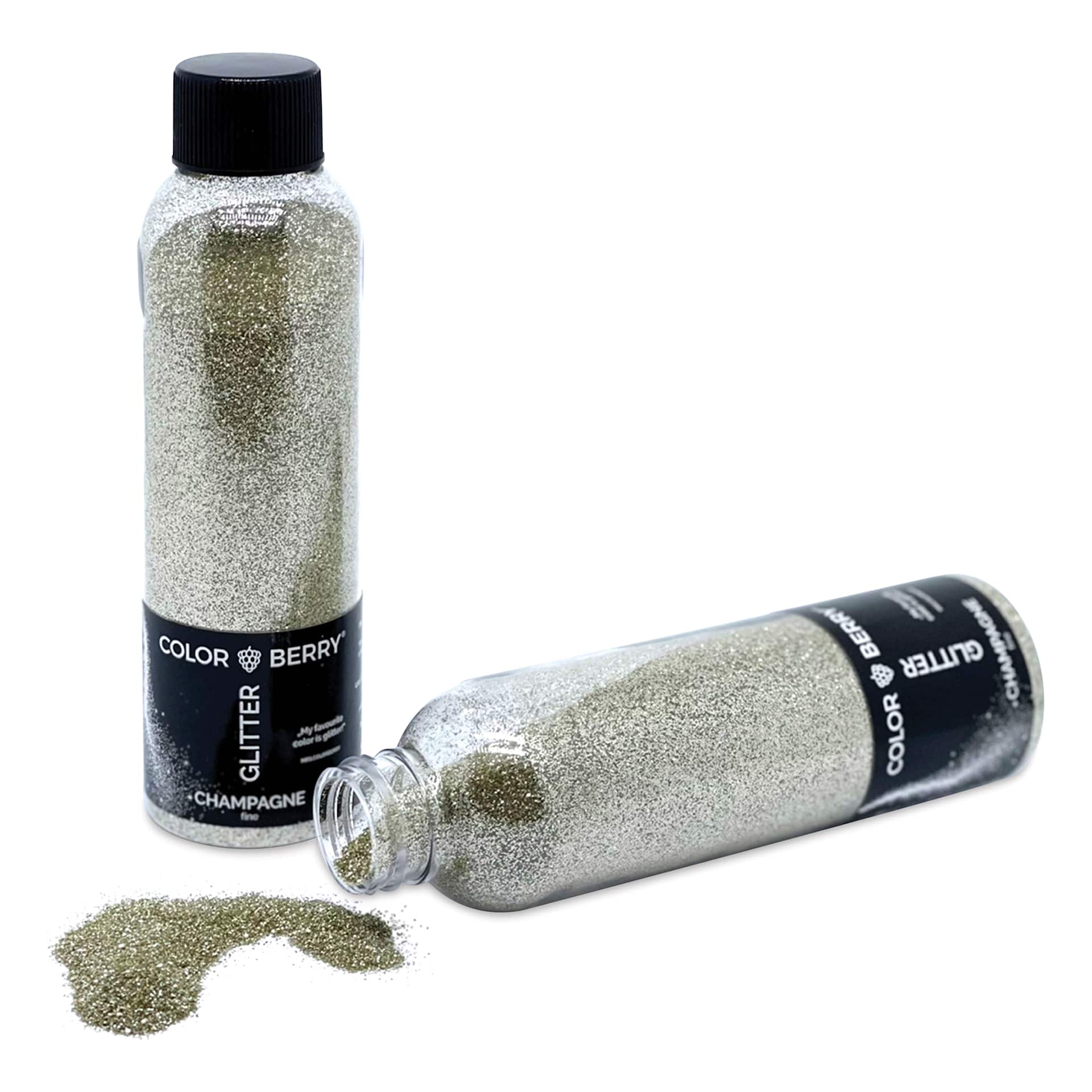Colorberry Glitter - Champagne, Fine, 90 grams, Bottle