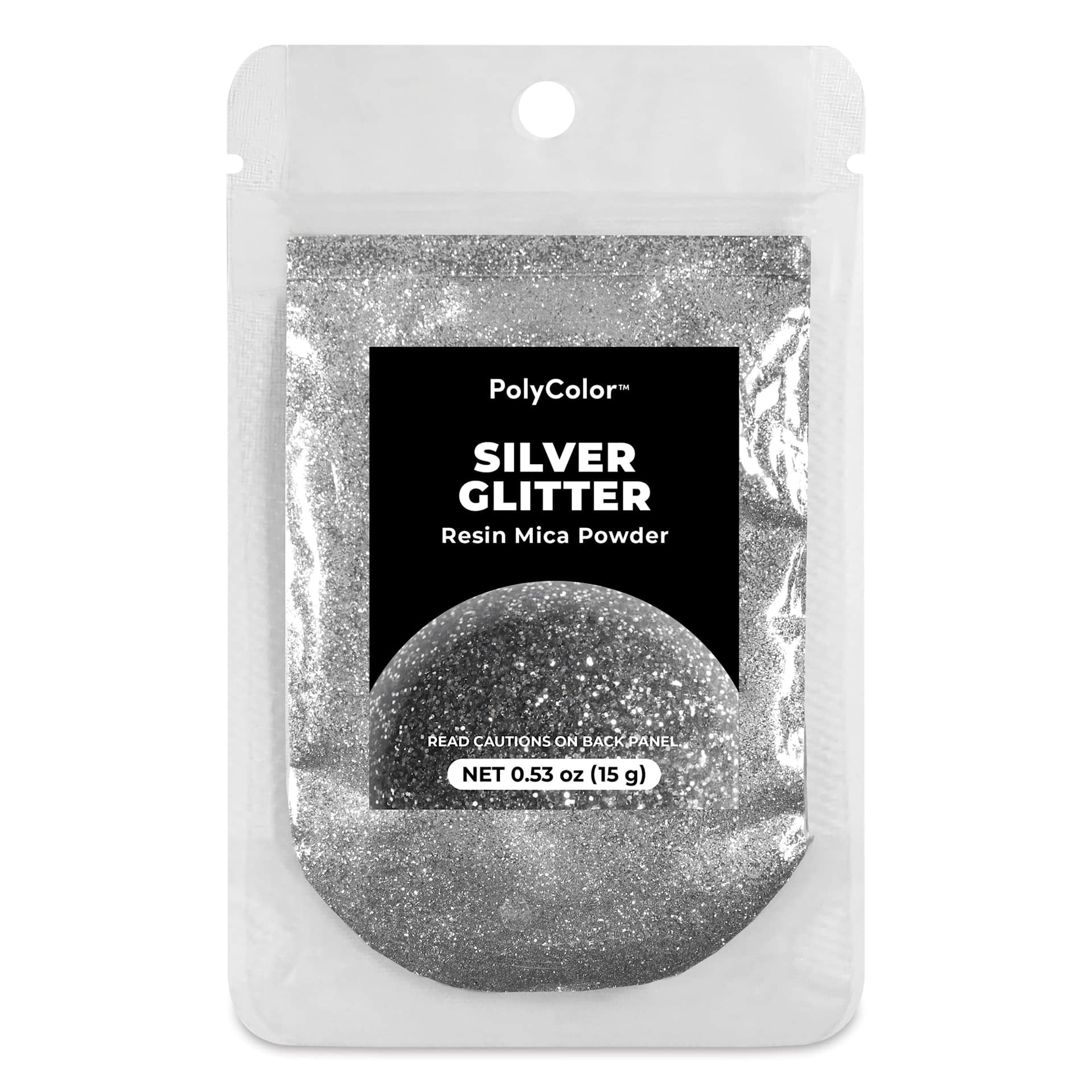 PolyColor Resin Glitter - Silver, 15 g
