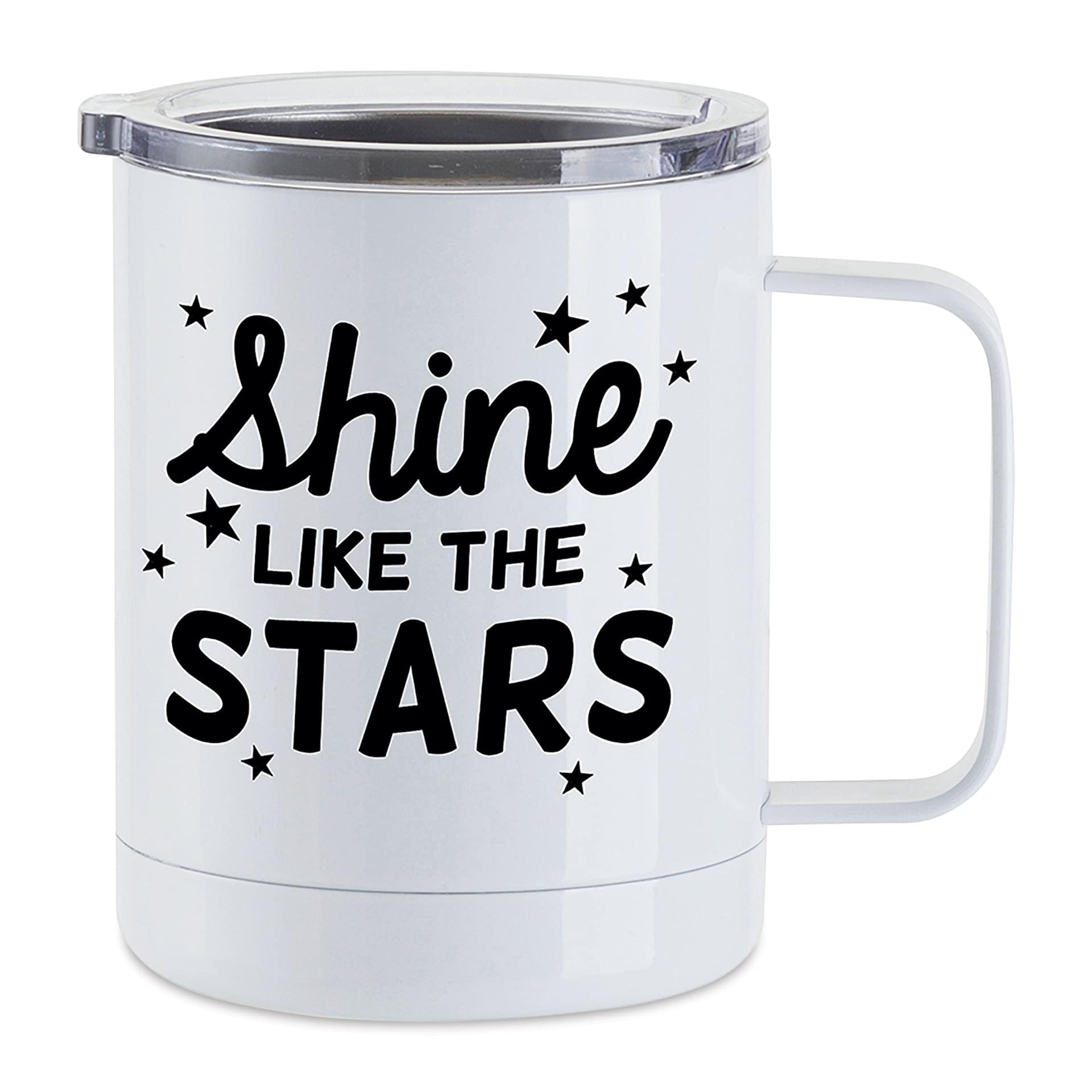 Craft Express Sublimation Printing Stainless Steel Coffee Cup - 12 oz, White, Set of 4 (finished coffe cup example)