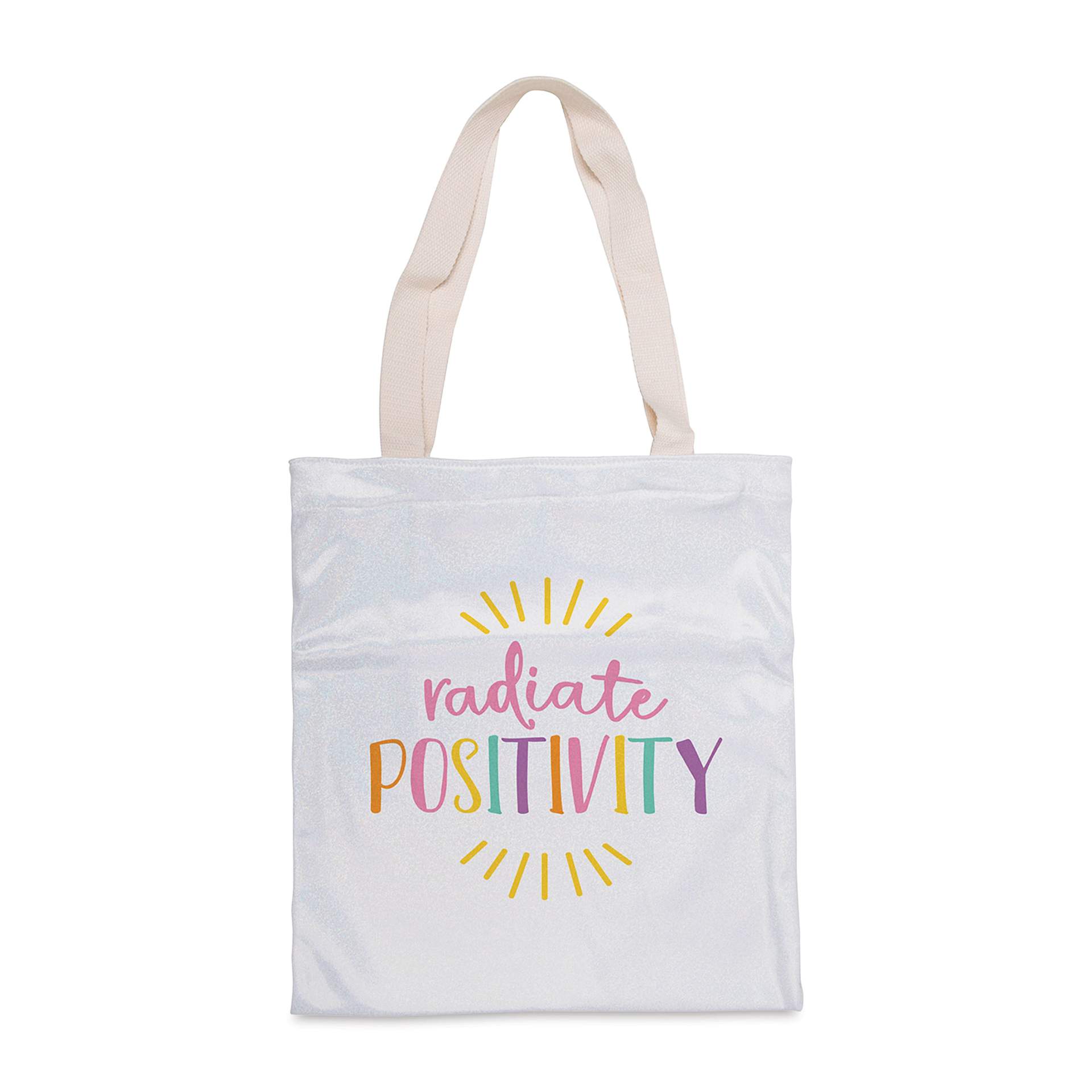 Craft Express Sublimation Printing Tote Bag - Glitter, Pkg of 2 (finished tote bag example)