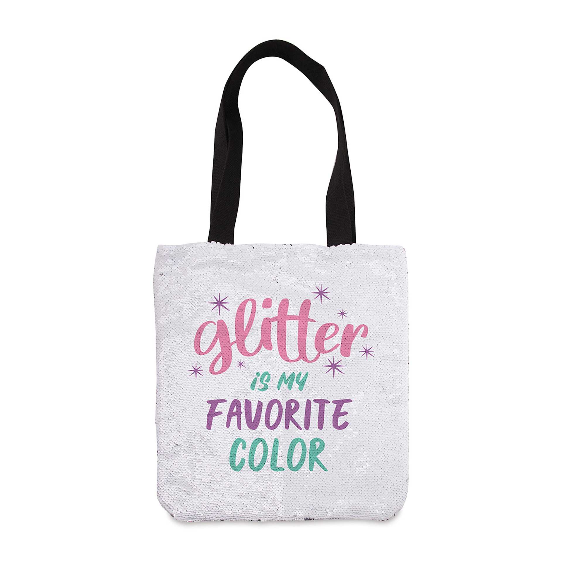 Craft Express Sublimation Printing Tote Bag - Sequin, Pkg of 2 (finished tote bag example)