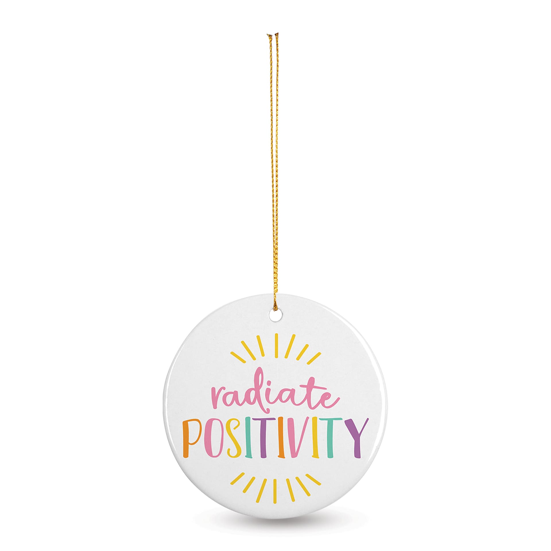Craft Express Sublimation Printing Ornament - Ceramic Round, 3", Pkg of 25 (finished ornament)