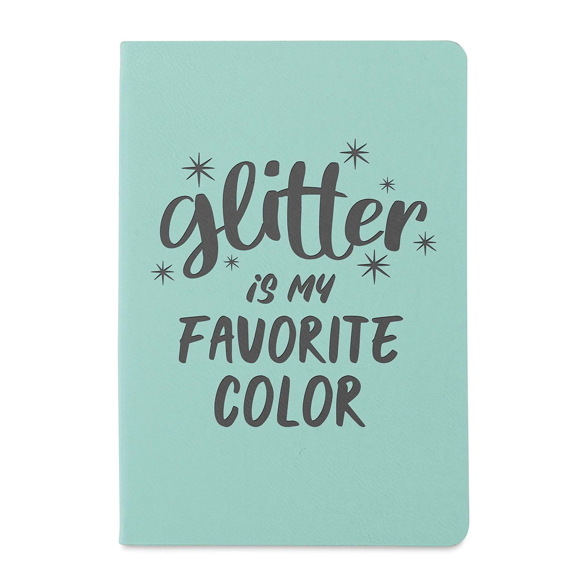 Craft Express Notebook Set - Teal, Set of 2 (front cover of engraved notebook example)