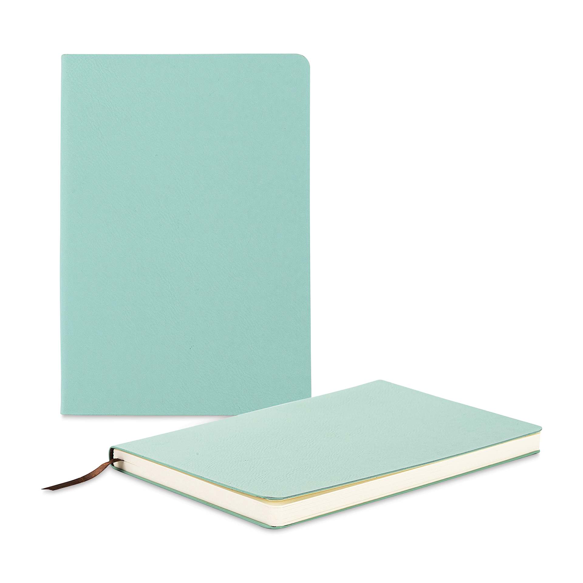 Craft Express Notebook Set - Teal, Set of 2 (front cover and angled view)