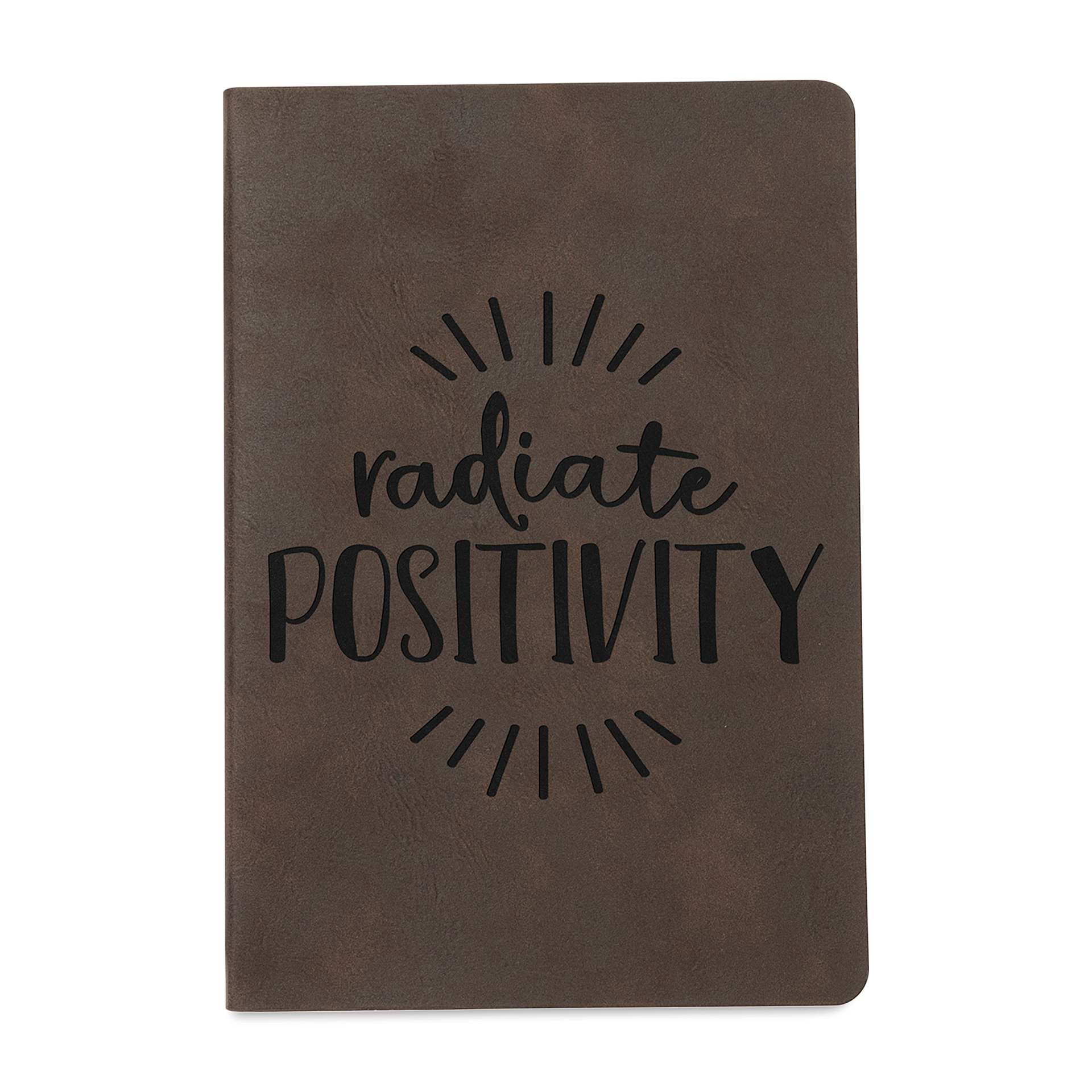 Craft Express Notebook Set - Brown, Set of 2 (front cover of engraved notebook example)