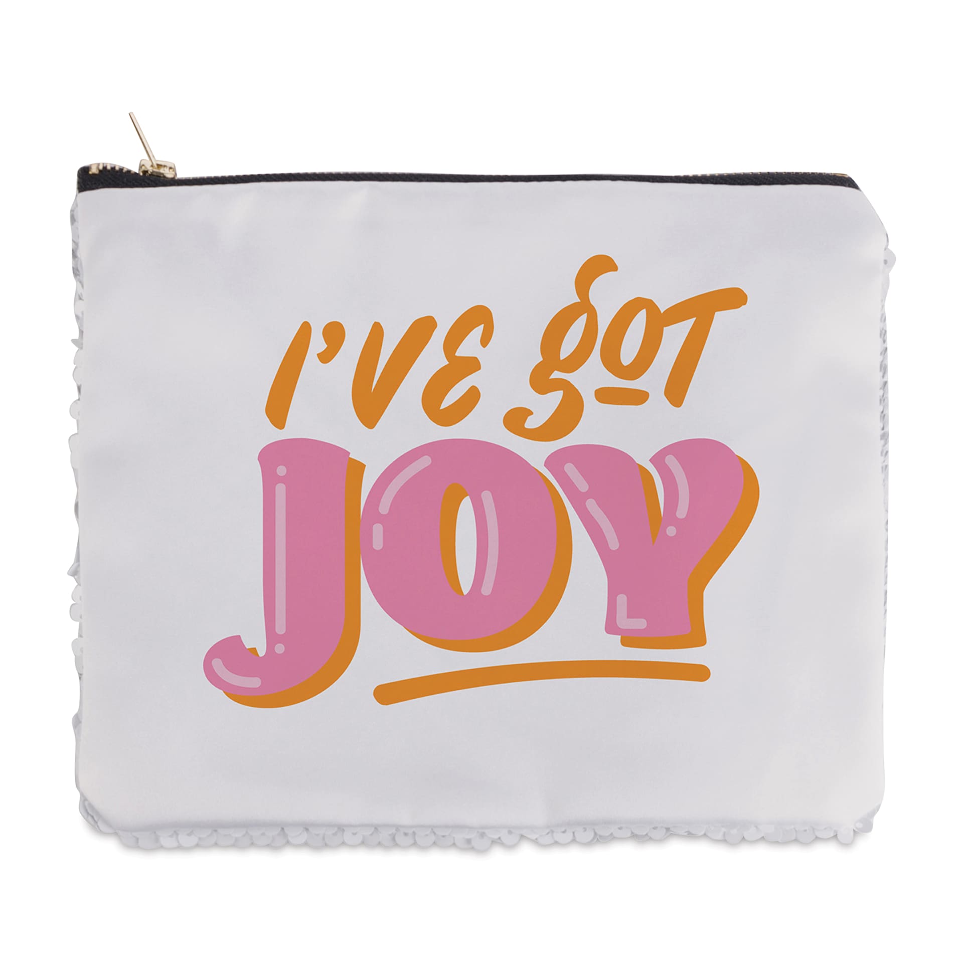 Craft Express Sublimation Printing Makeup Case - Reverse Sequin, Pkg of 4 (finshed case example, back side)
