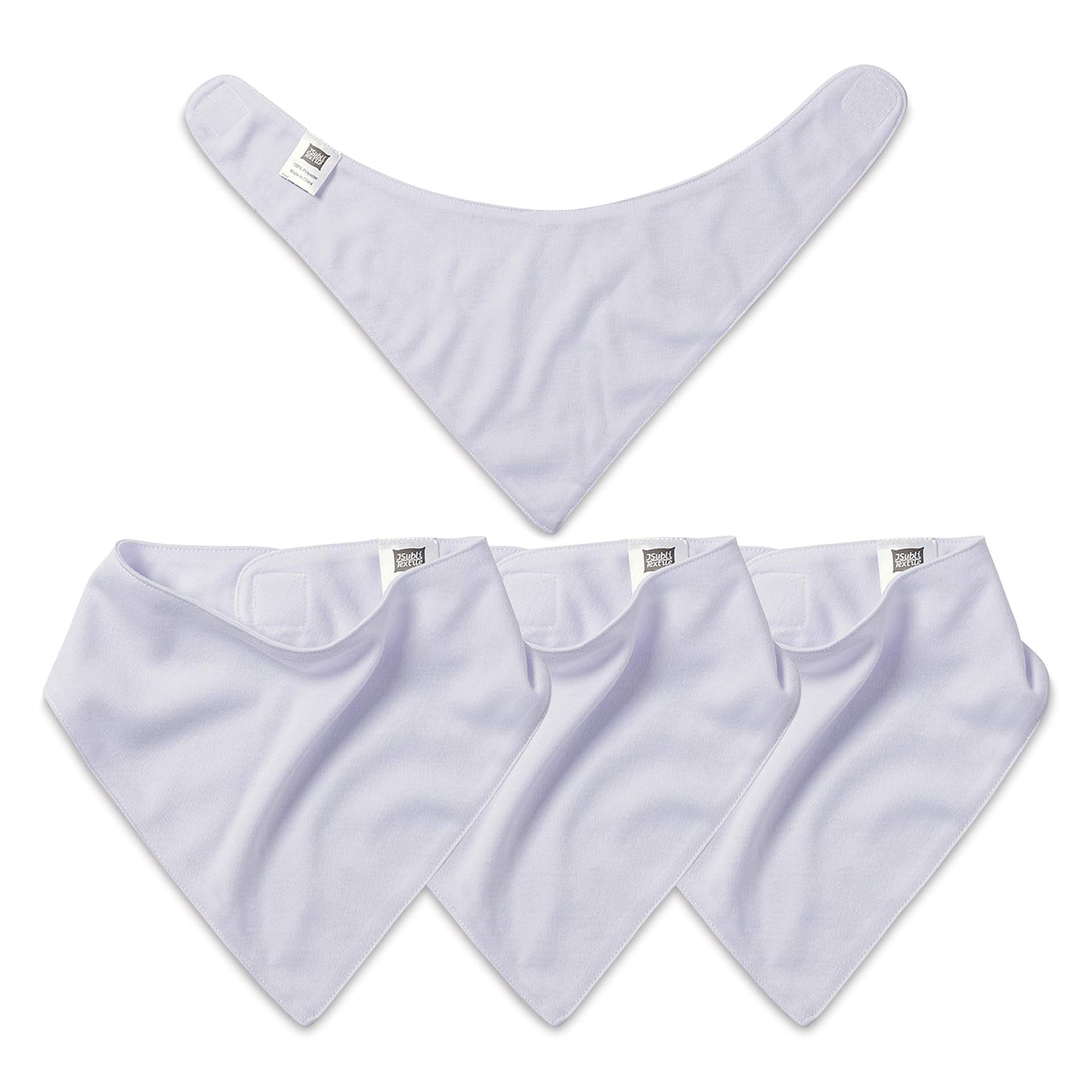 Craft Express Sublimation Printing Baby Products - Bandana, White, Pkg of 4