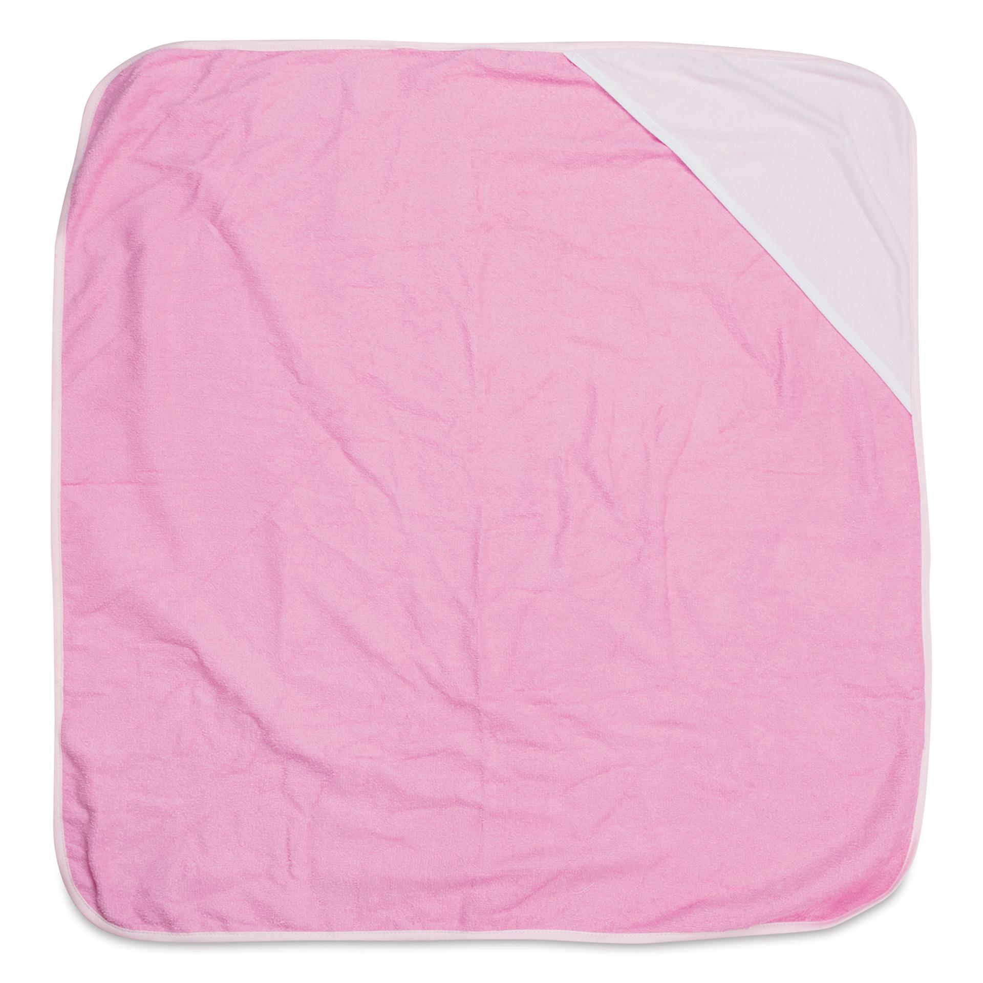 Craft Express Sublimation Printing Baby Products - Hooded Towel, Pink, Pkg of 2 (pink baby towel with blank hood)