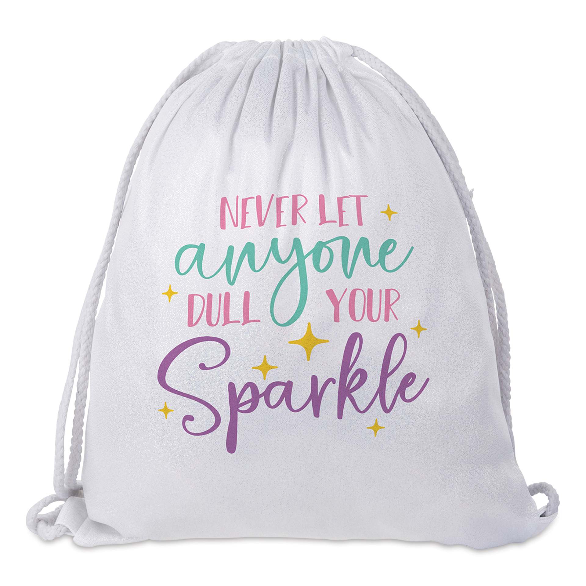 Craft Express Sublimation Printing Drawstring Backpacks - Glitter, Pkg of 2 with sublimation printing
