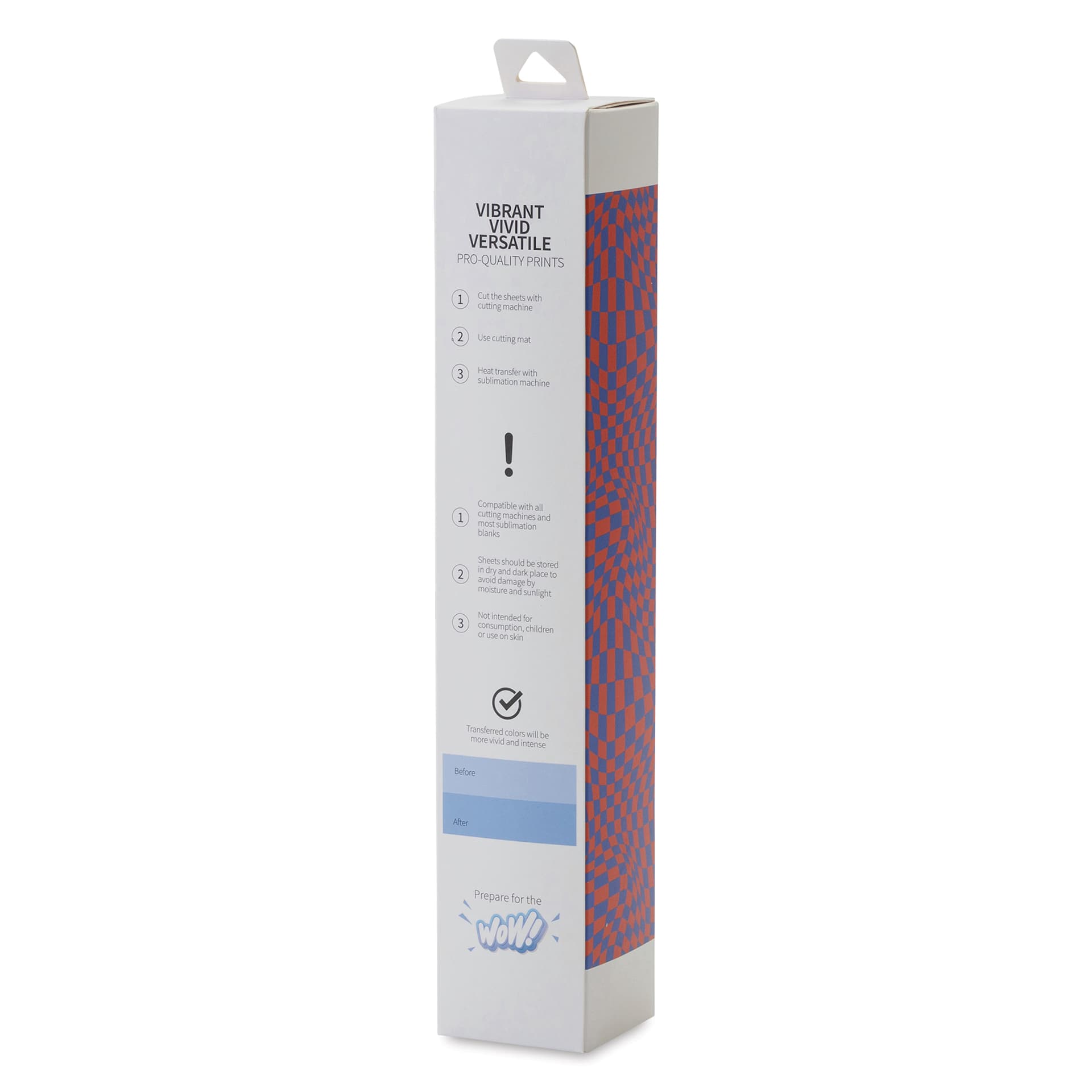 Craft Express Sublimation Pattern Transfer Sheets - Mosaic Maze, 12" x 12", Pkg of 4 back of box