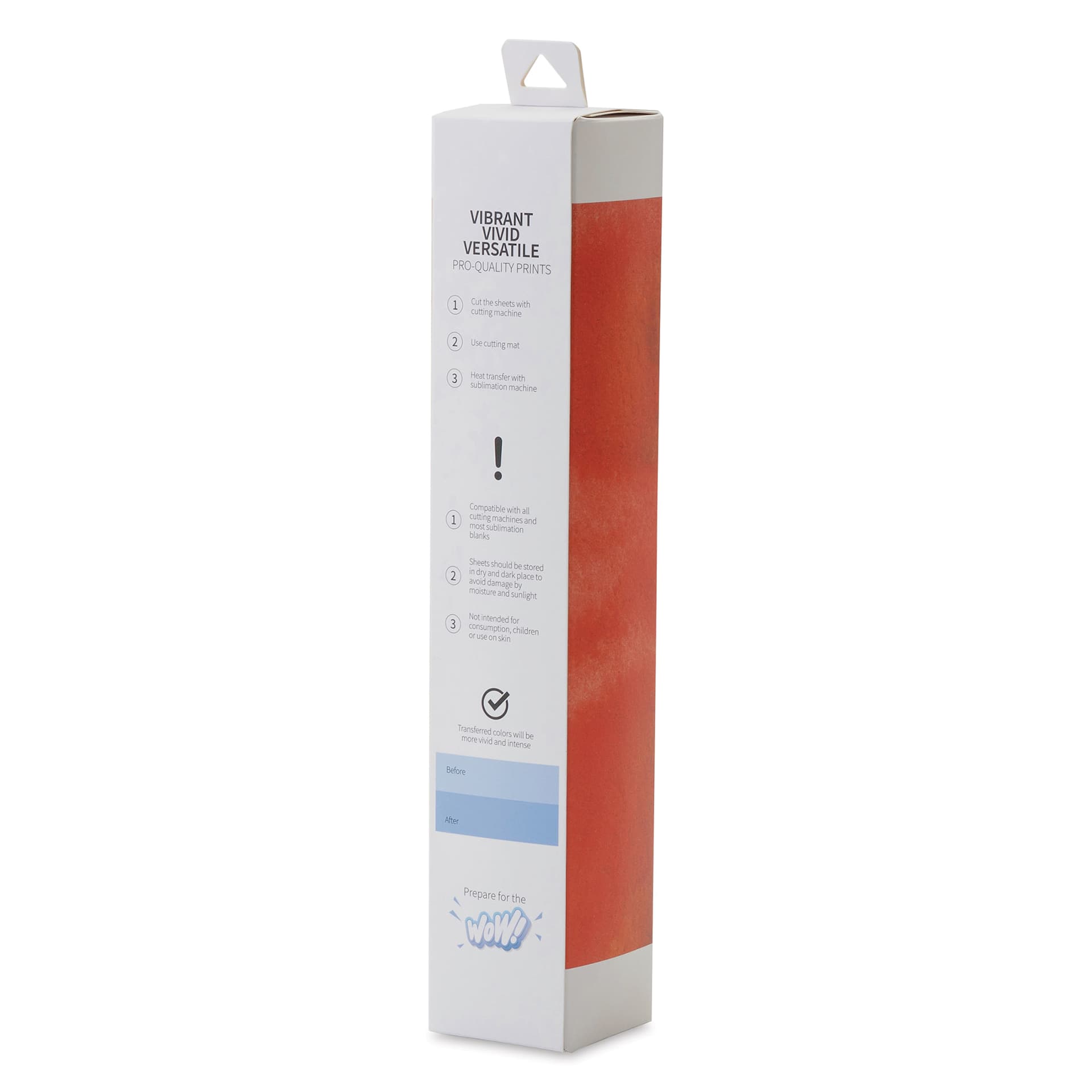 Craft Express Sublimation Pattern Transfer Sheets - Rising Sun, 12" x 12", Pkg of 4 back of box
