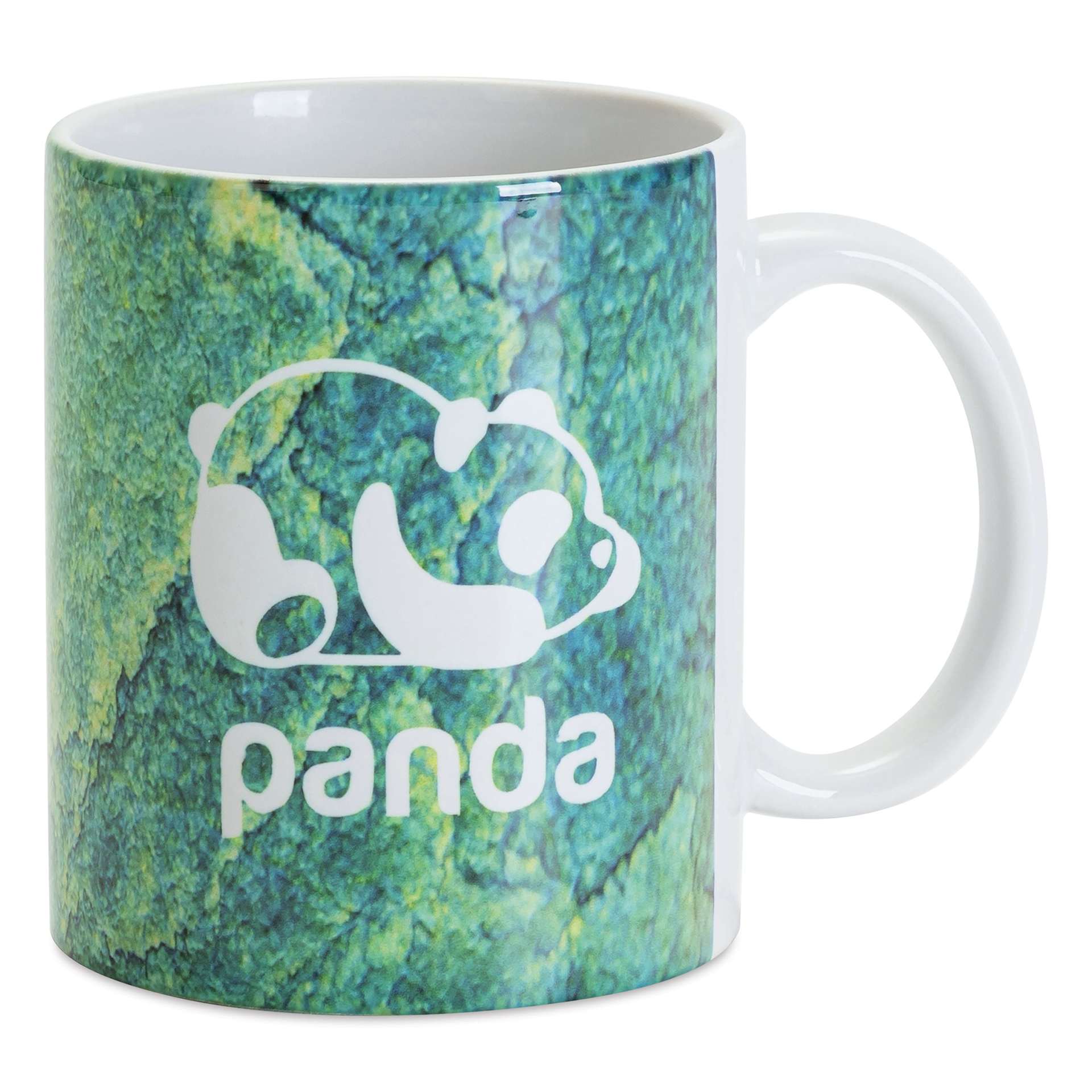 Craft Express Sublimation Pattern Transfer Sheets - Electric Lake Green, applied on mug with panda image