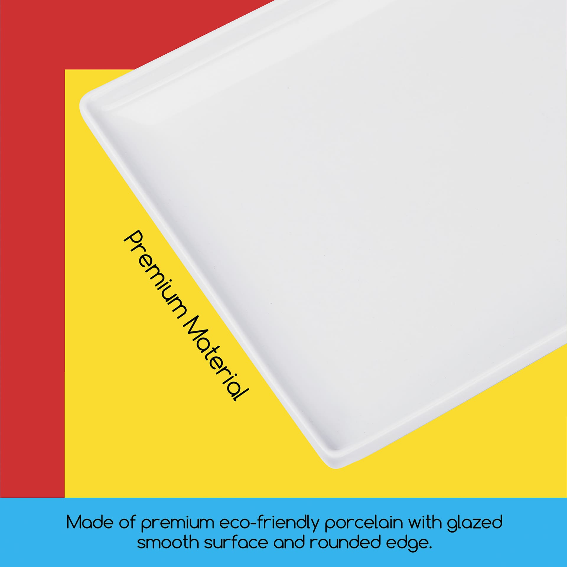 Meeden Porcelain Mixing Tray - 0.86" x 10" x 6.3" - premium material