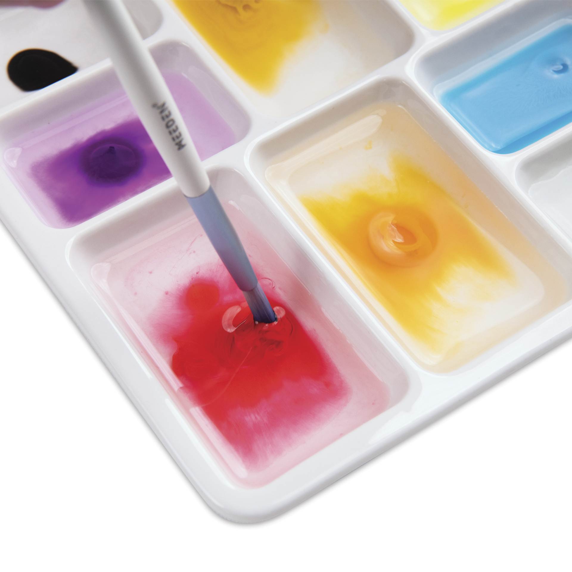 Meeden 8 Well Porcelain Palette - mixing paint colors