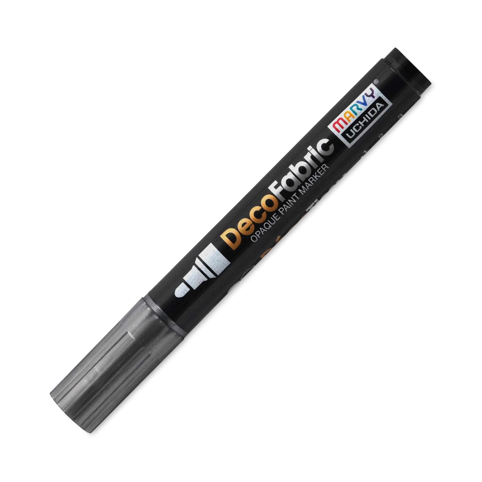 Marvy Uchida DecoFabric Opaque Paint Marker - Pearl Black, Medium Tip (capped marker)
