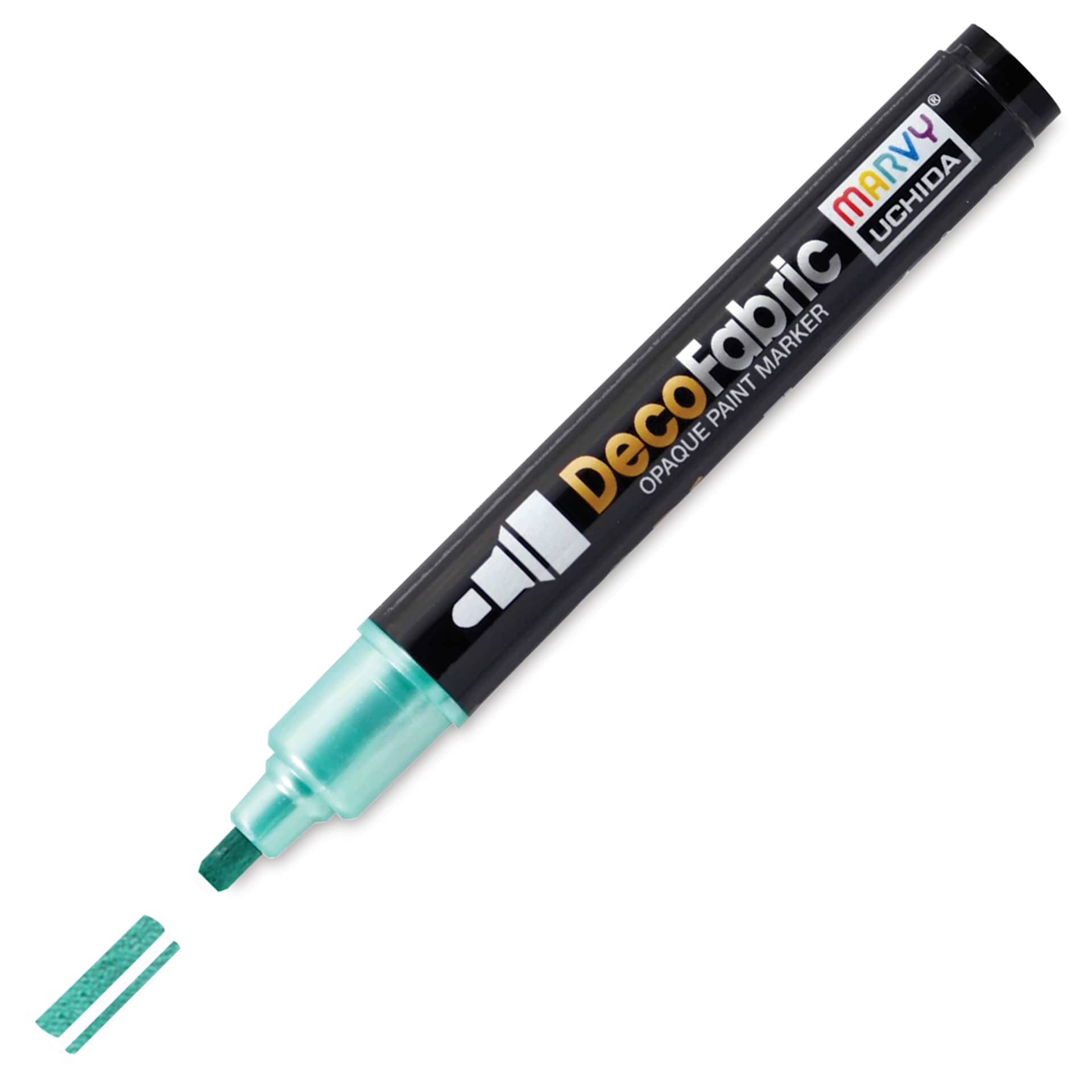 Marvy Uchida DecoFabric Opaque Paint Marker - Pearl Green, Medium Tip