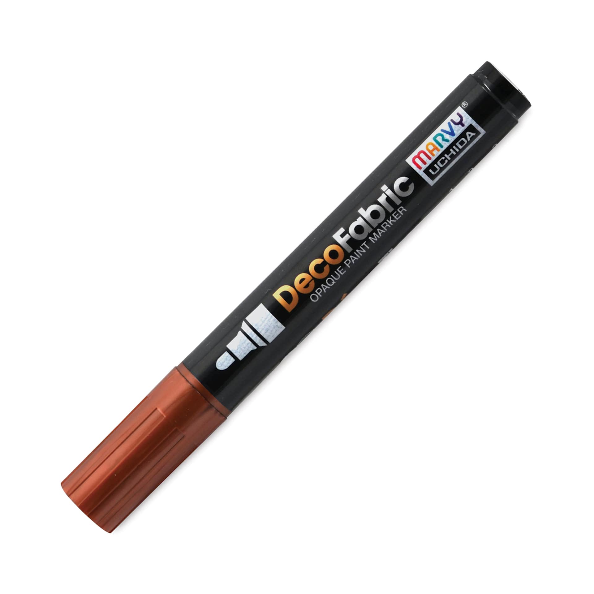 Marvy Uchida DecoFabric Opaque Paint Marker - Bronze, Medium Tip (capped marker)