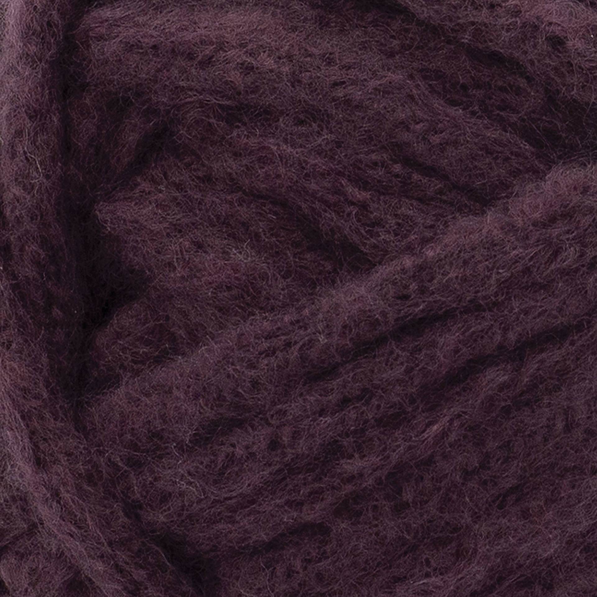 Lion Brand Feels Like Butta Thick & Quick Yarn - Vineyard Wine, close-up