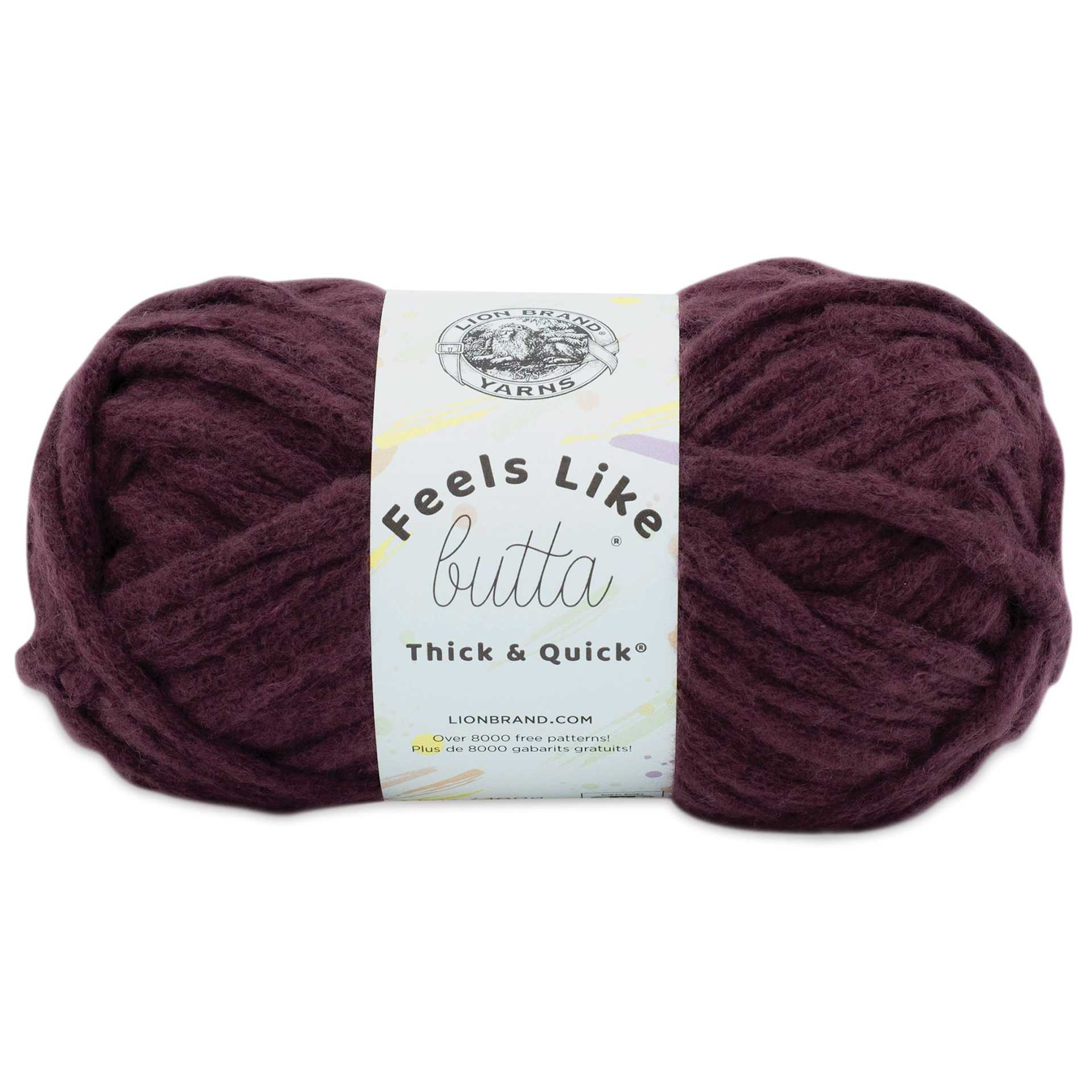 Lion Brand Feels Like Butta Thick & Quick Yarn - Vineyard Wine