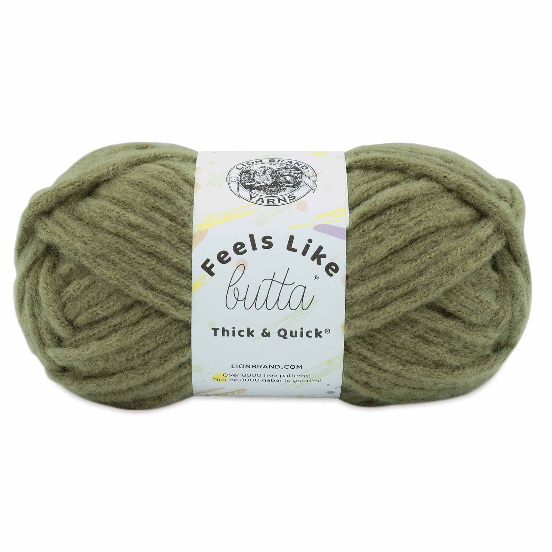 Lion Brand Feels Like Butta Thick & Quick Yarn - Olive