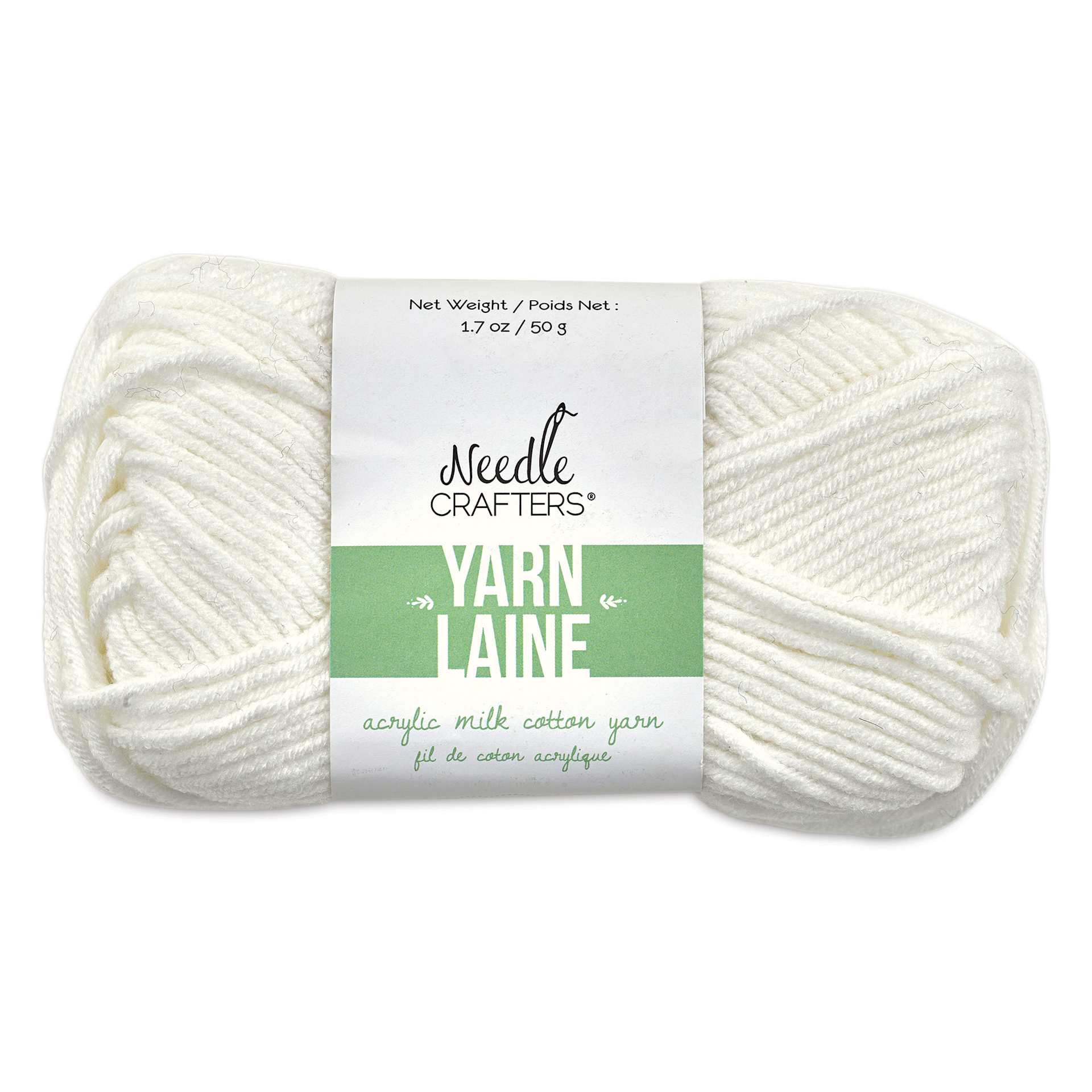 Needle Crafters Milk Cotton Yarn - White, front of the packaging