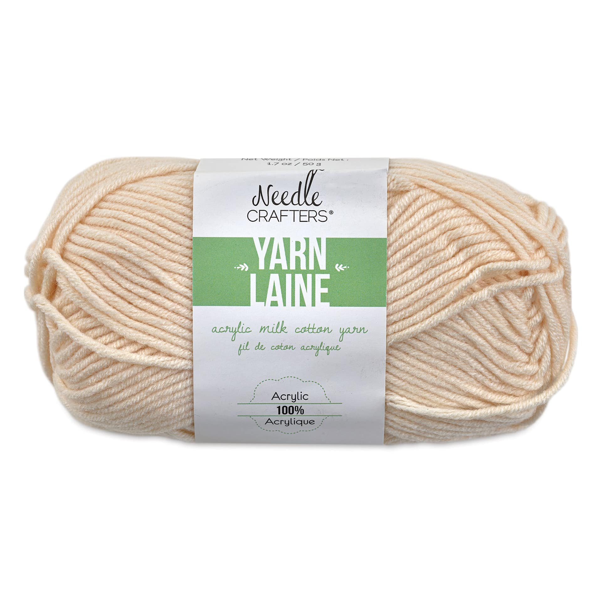 Needle Crafters Milk Cotton Yarn - Ivory, front of the packaging
