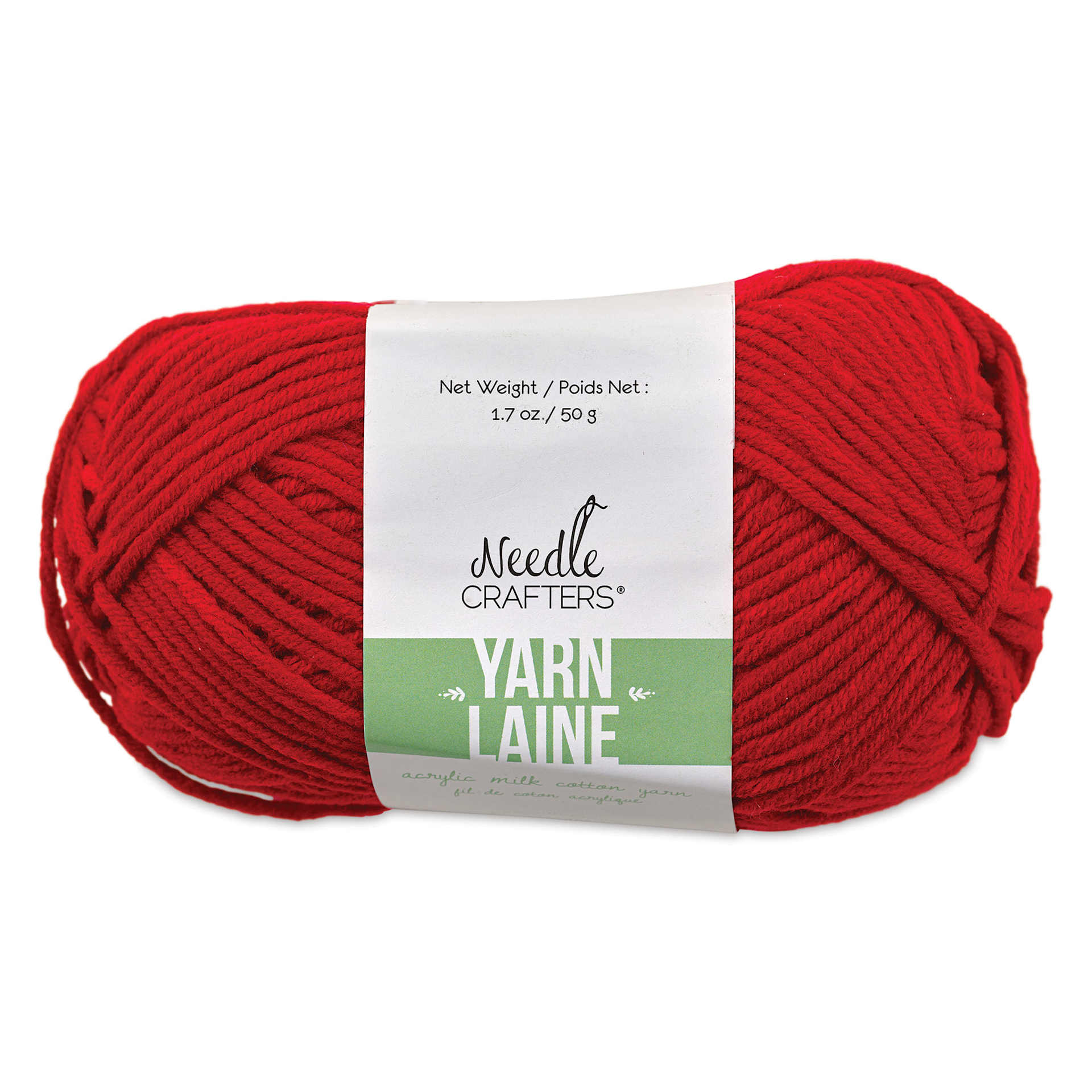 Needle Crafters Milk Cotton Yarn - Really Red, front of the packaging