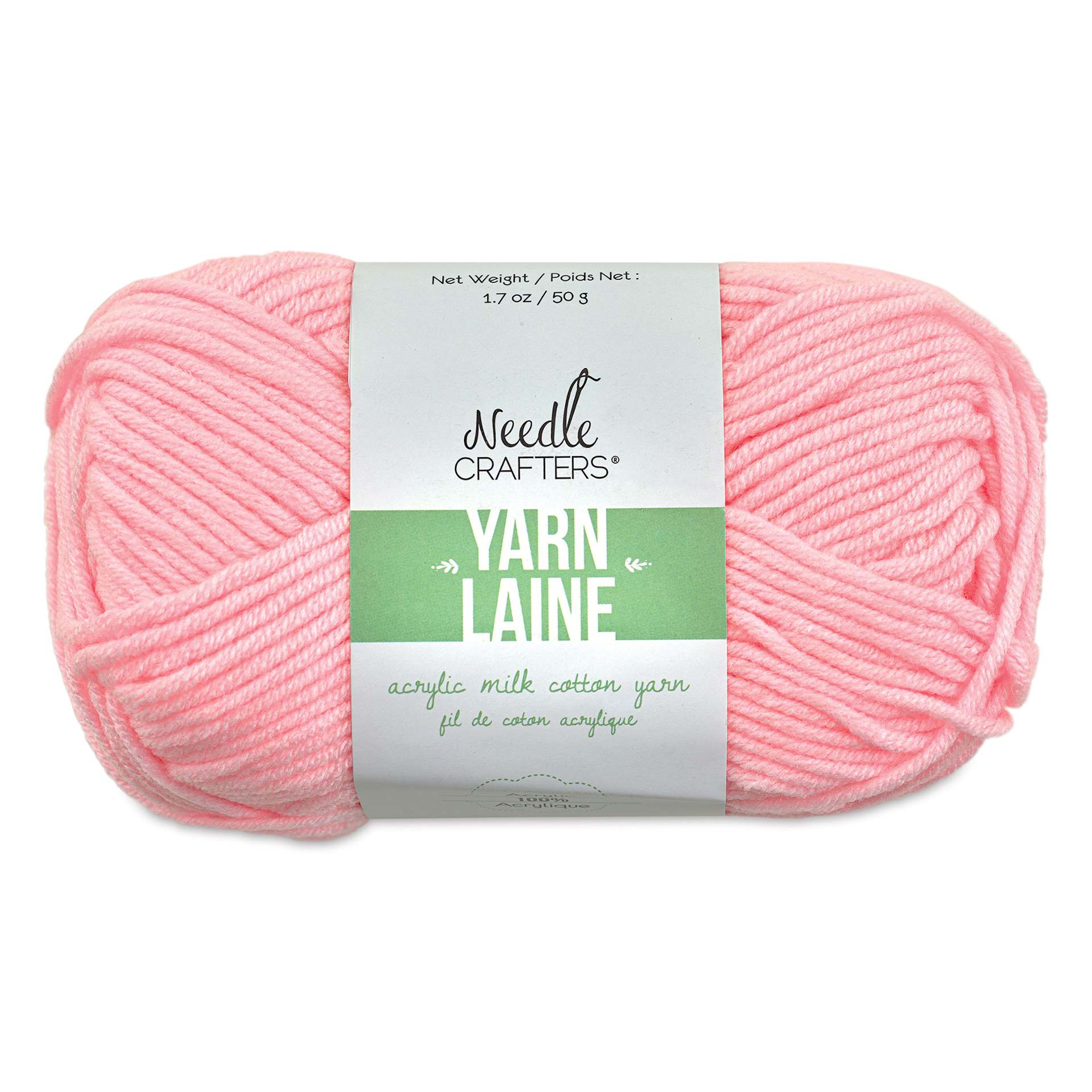 Needle Crafters Milk Cotton Yarn - Light Pink, front of the packaging