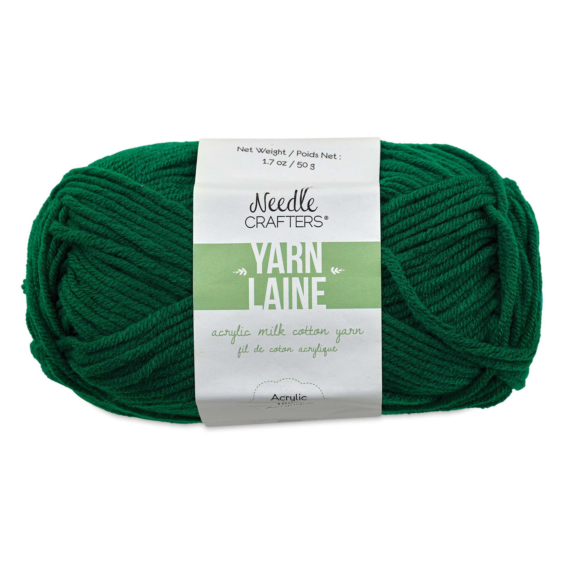Needle Crafters Milk Cotton Yarn - Hunter Green, front of the packaging
